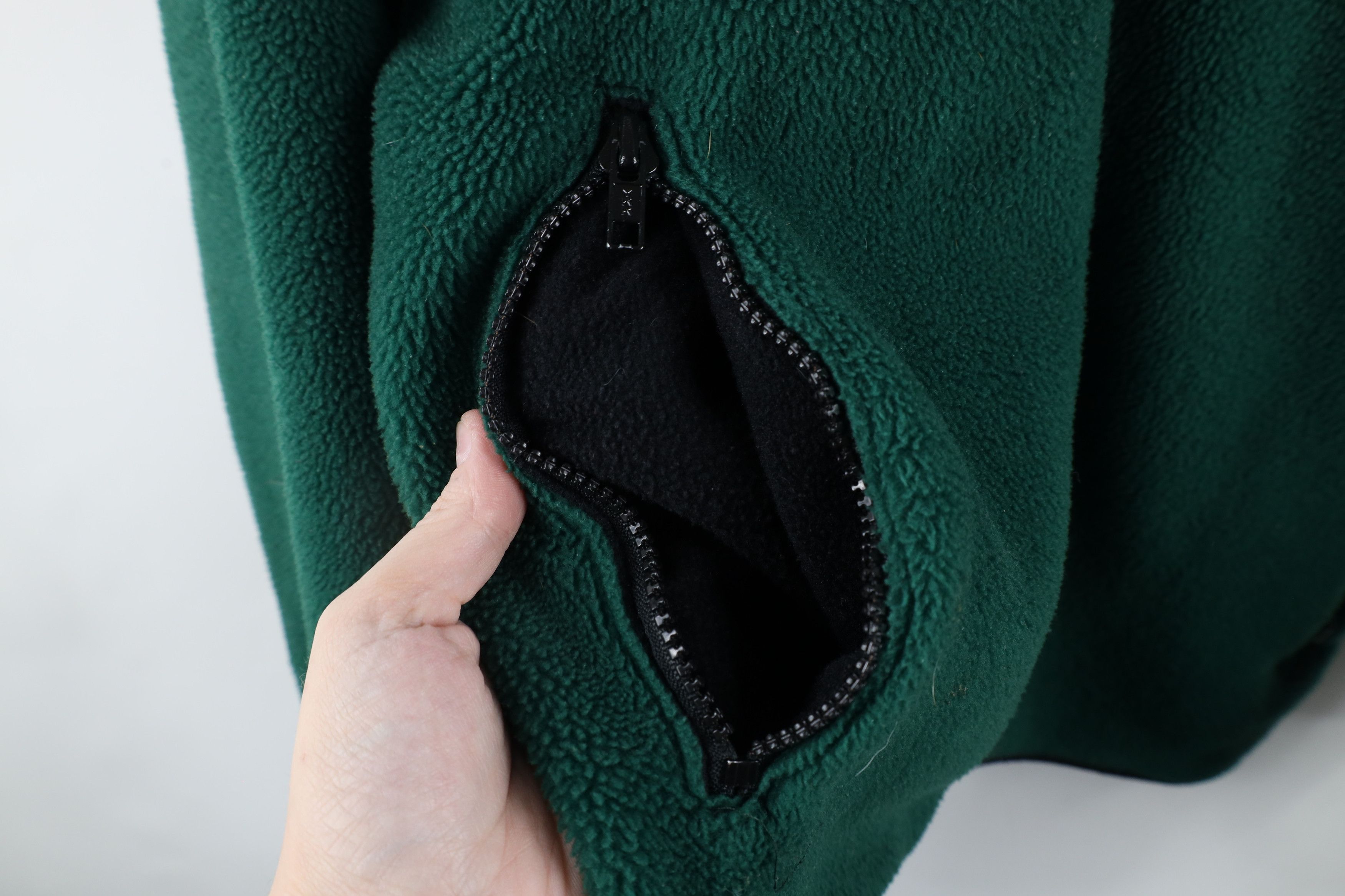 Rei × Vintage Vintage 90s REI Blank Full Zip Fleece Jacket Green USA Size US S / EU 44-46 / 1 - 6 Thumbnail