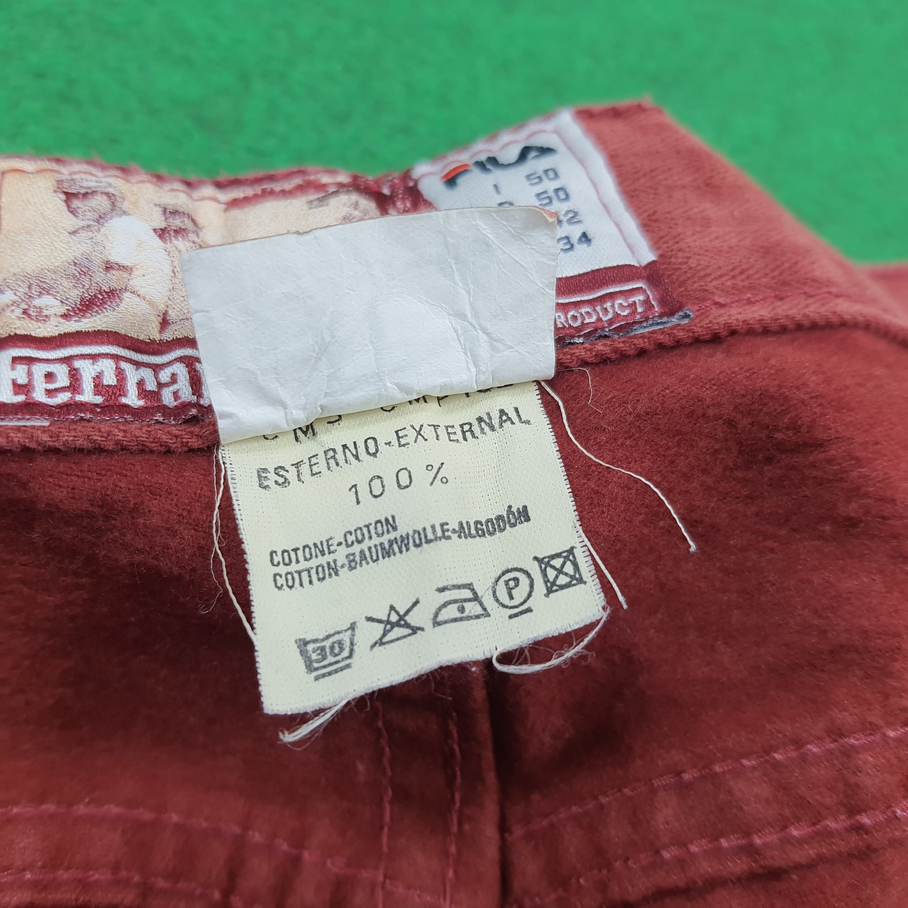 Ferrari Vintage Rare FERRARI x FILA Red Denim Pants Italy C297N8 Size US 31 - 9 Thumbnail