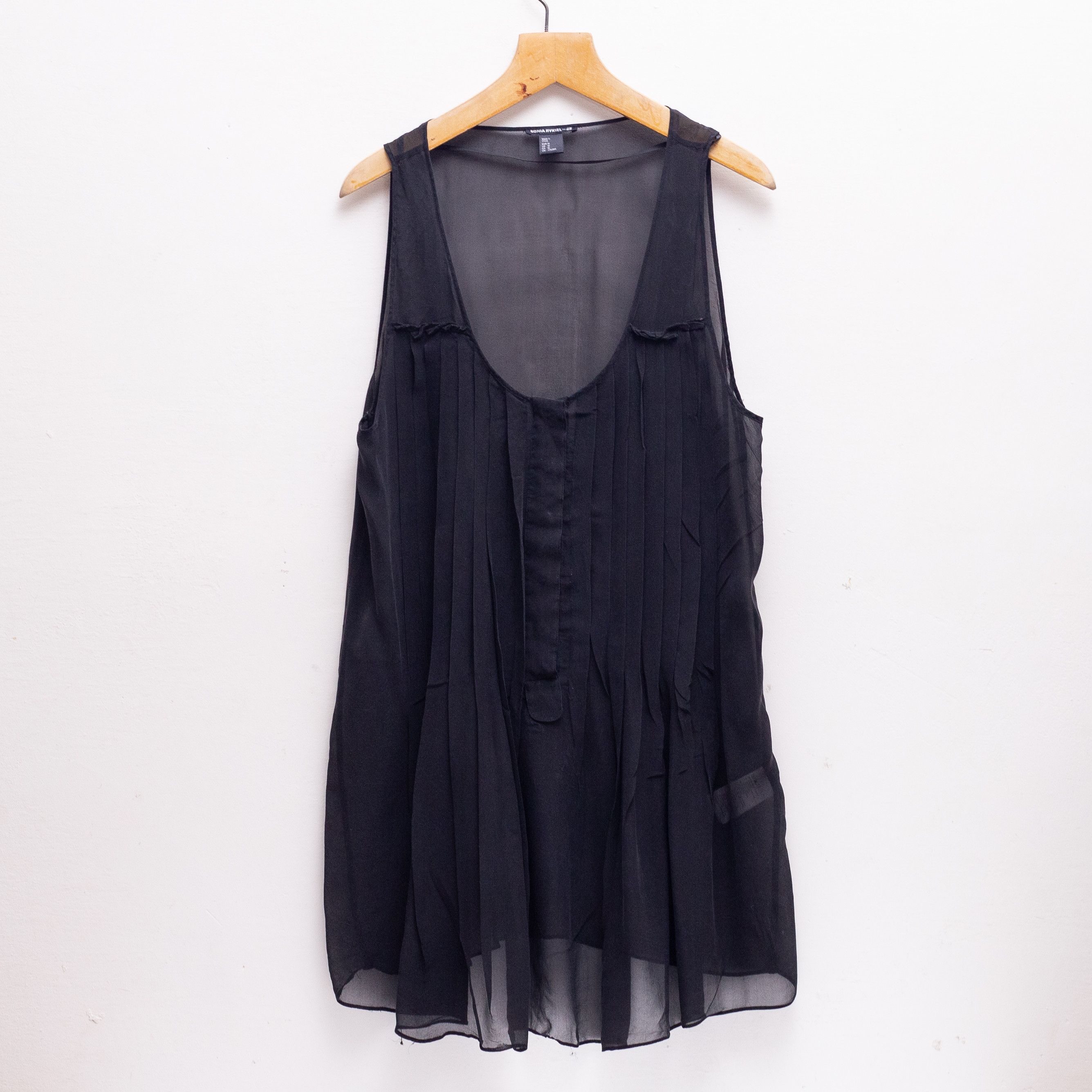 SONIA RYKIEL for H&M Black Silk Mesh Evening Tank Dress