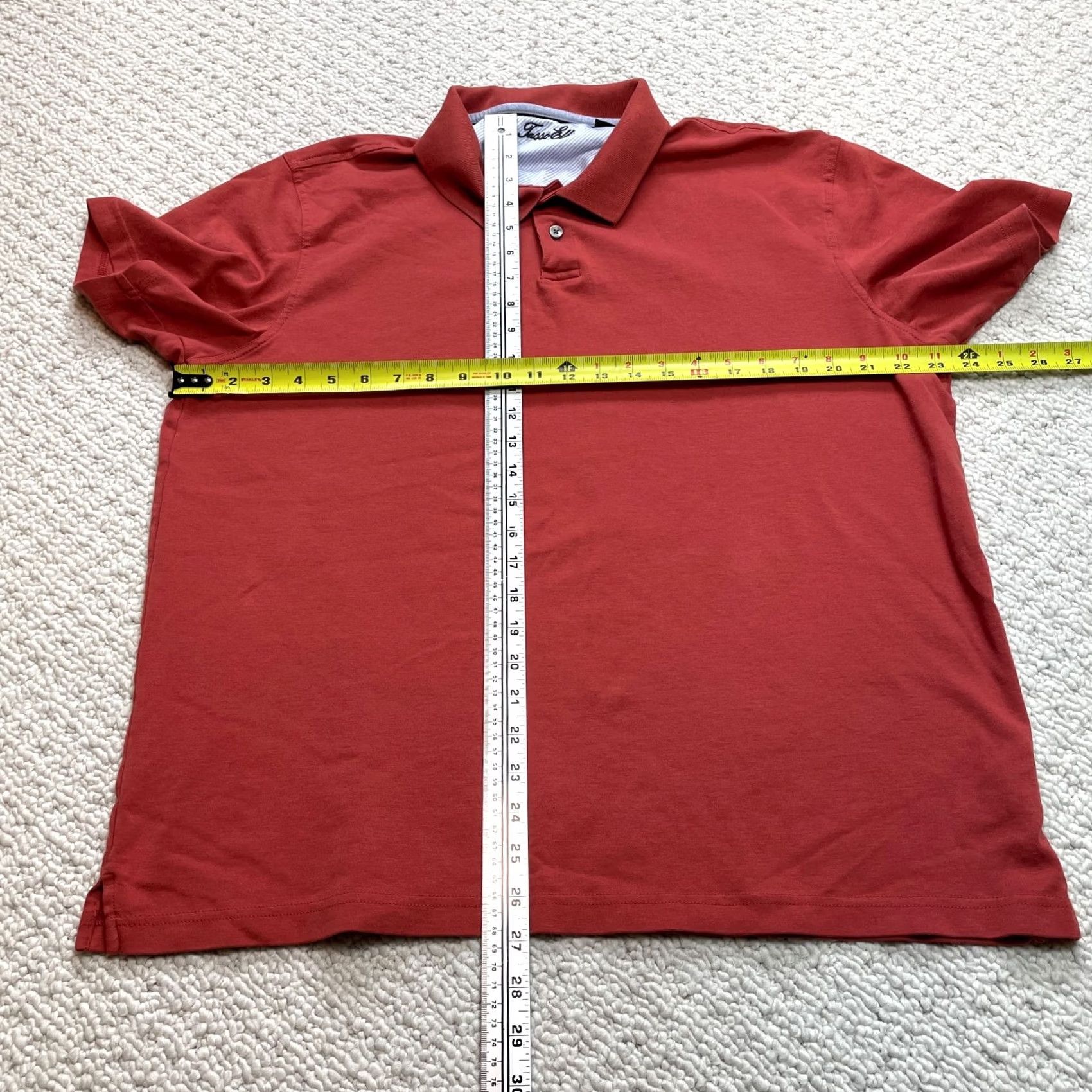 Tasso Elba Tasso Elba Polo Shirt Mens XL Red Short Sleeve Collared Cotton Golf Casual Shirts Mens XL Red Size US XL / EU 56 / 4 - 5 Thumbnail