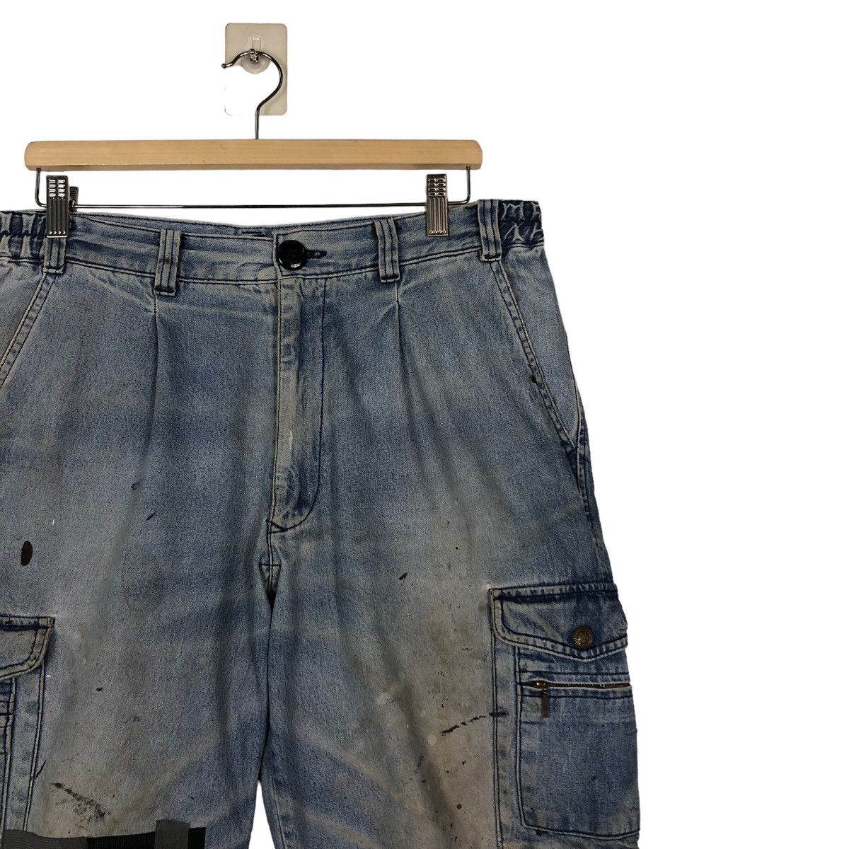 Japanese Brand 🔥Vintage Bush Cargo Jeans Biker Painter Workers Usa Size US 36 / EU 52 - 6 Thumbnail
