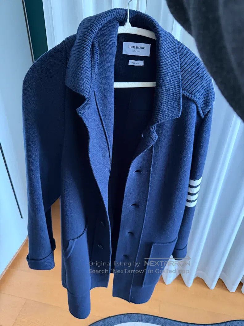 Thom Browne Thom Browne Knit Wool Coat Size US L / EU 52-54 / 3 - 1 Thumbnail