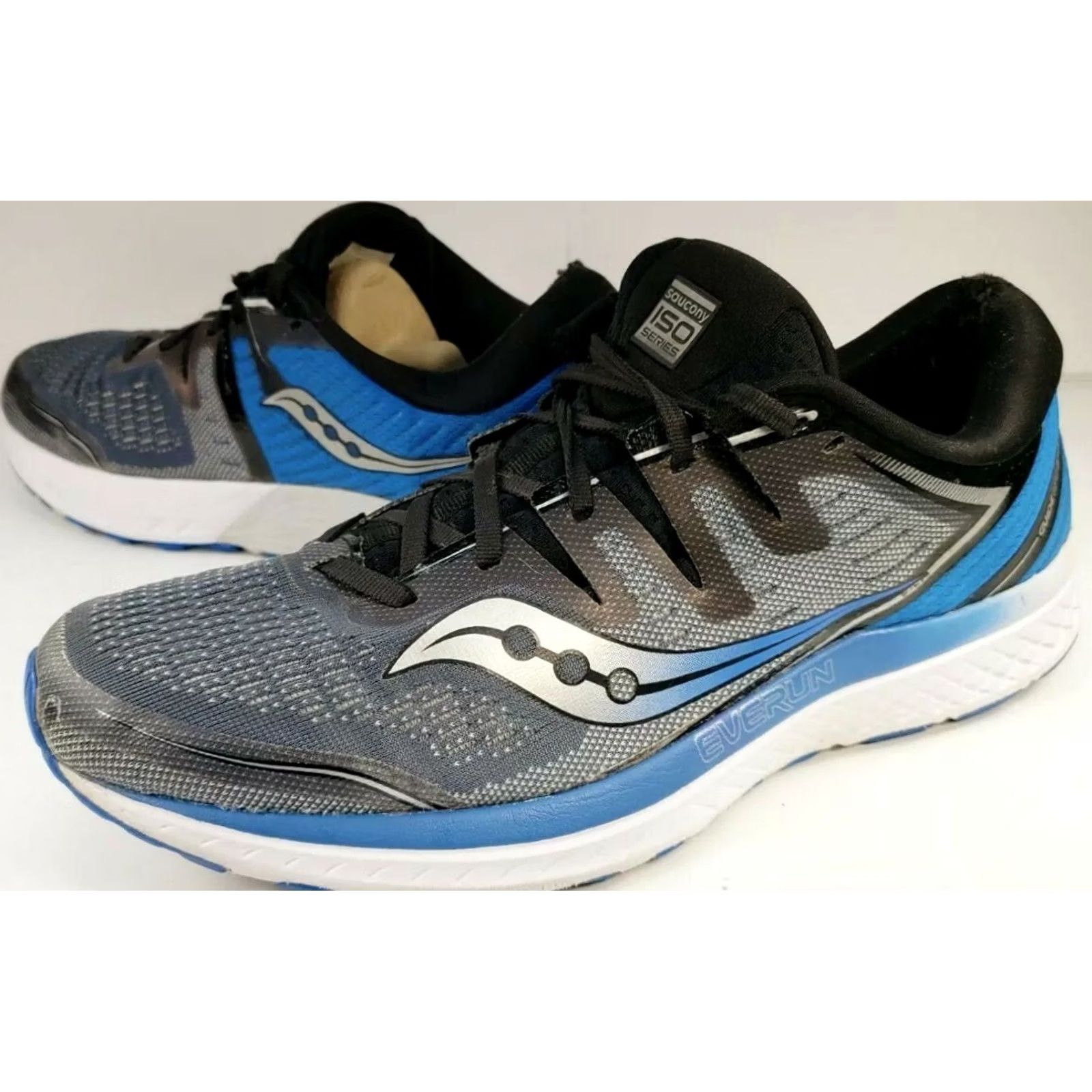 Saucony Saucony Men's Guide ISO 2 Running Shoes Grey Blue Lace Up Low Top 11M Size US L / EU 52-54 / 3 - 4 Thumbnail