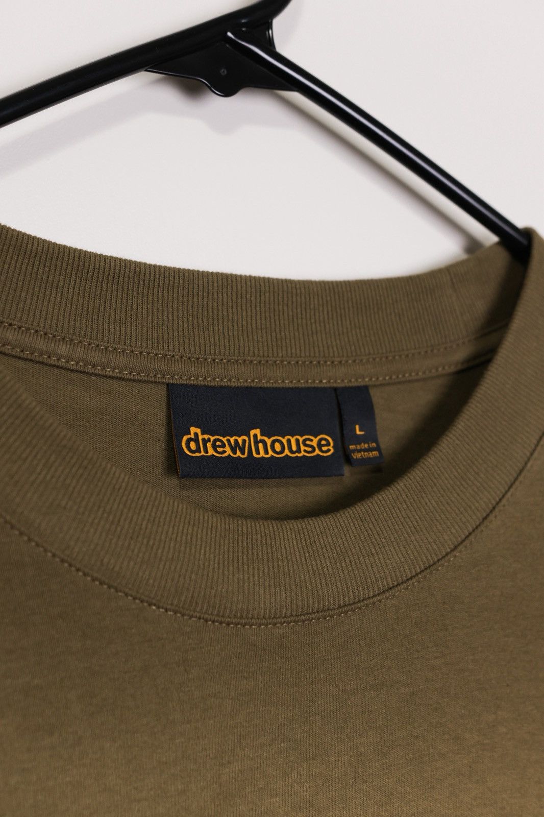 Drew House × Justin Bieber Drew House L/S Pocket Tee - Olive Green Size US L / EU 52-54 / 3 - 4 Thumbnail