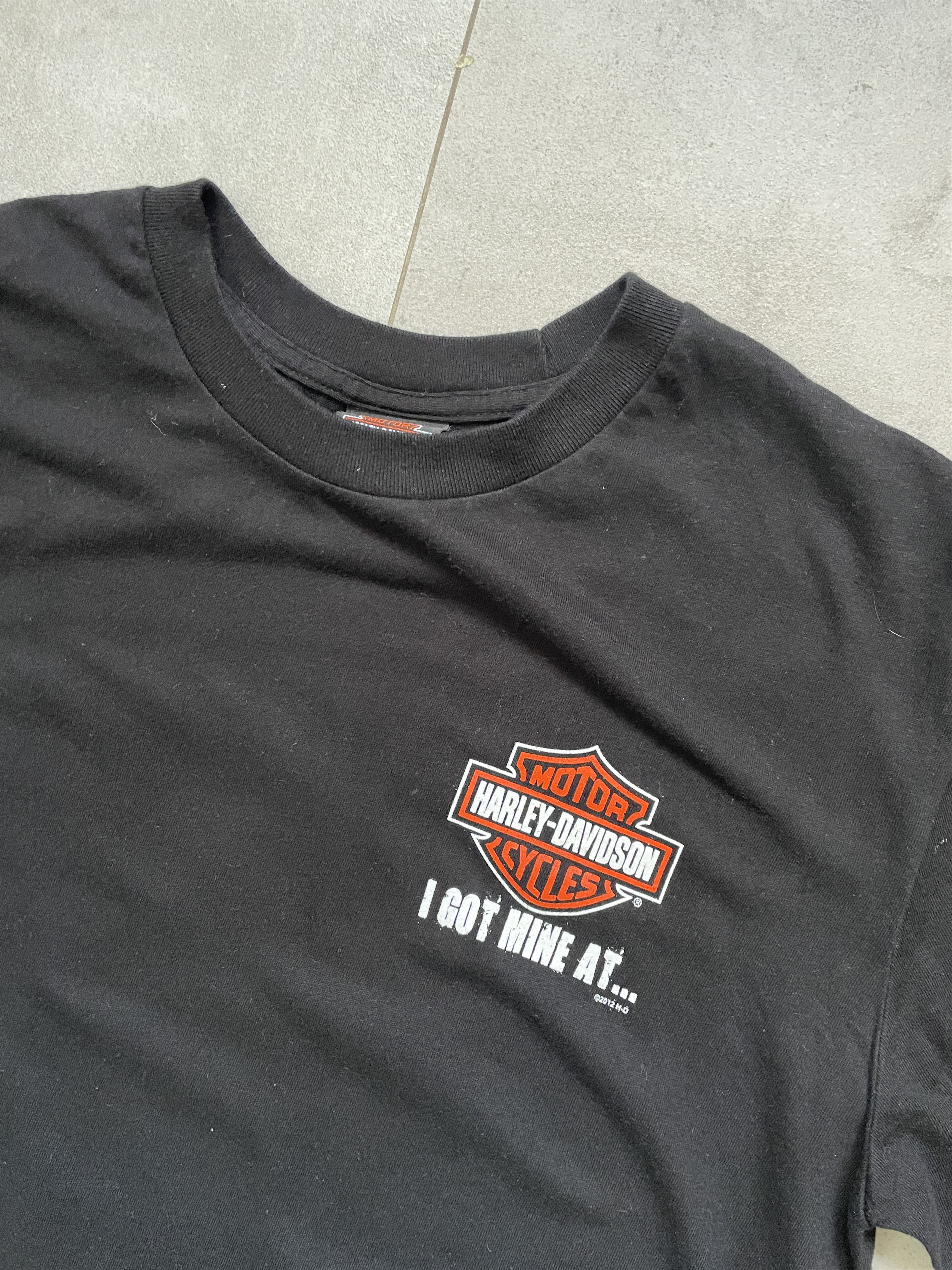 Harley Davidson BLACK HARLEY DAVIDSON I GOT MINE AT THUNDER TOWER TSHIRT Size US XL / EU 56 / 4 - 5 Thumbnail