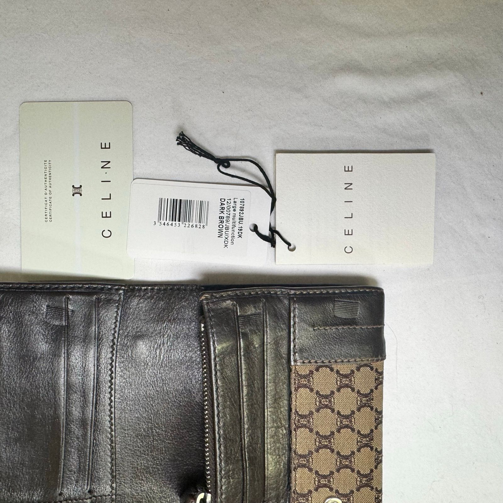 Celine Celine Leather and fabric Monogram long wallet Size ONE SIZE - 6 Thumbnail