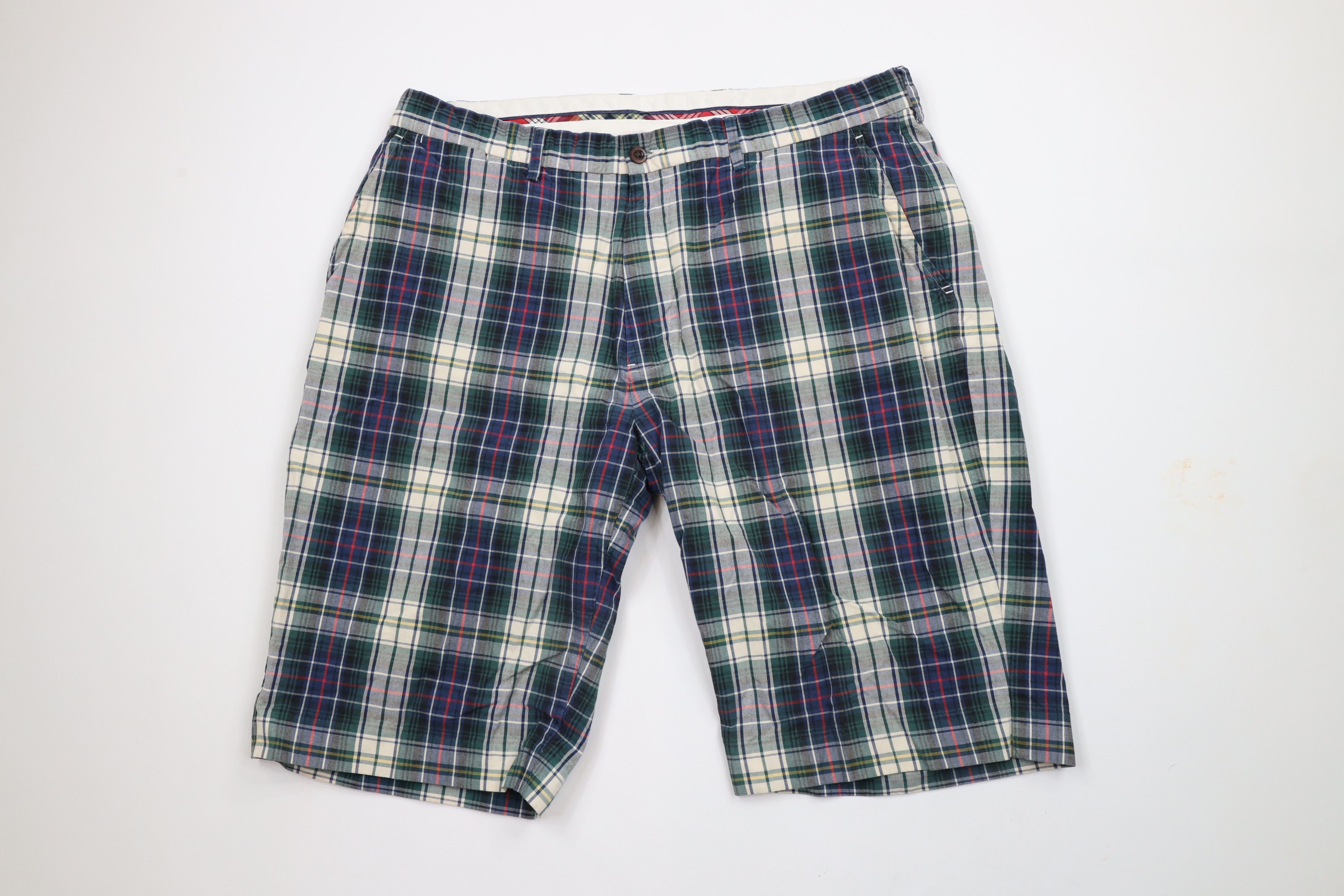 Ralph Lauren × Vintage Vintage 90s Ralph Lauren Front Golfing Chino Shorts Plaid Size US 36 / EU 52 - 1 Thumbnail