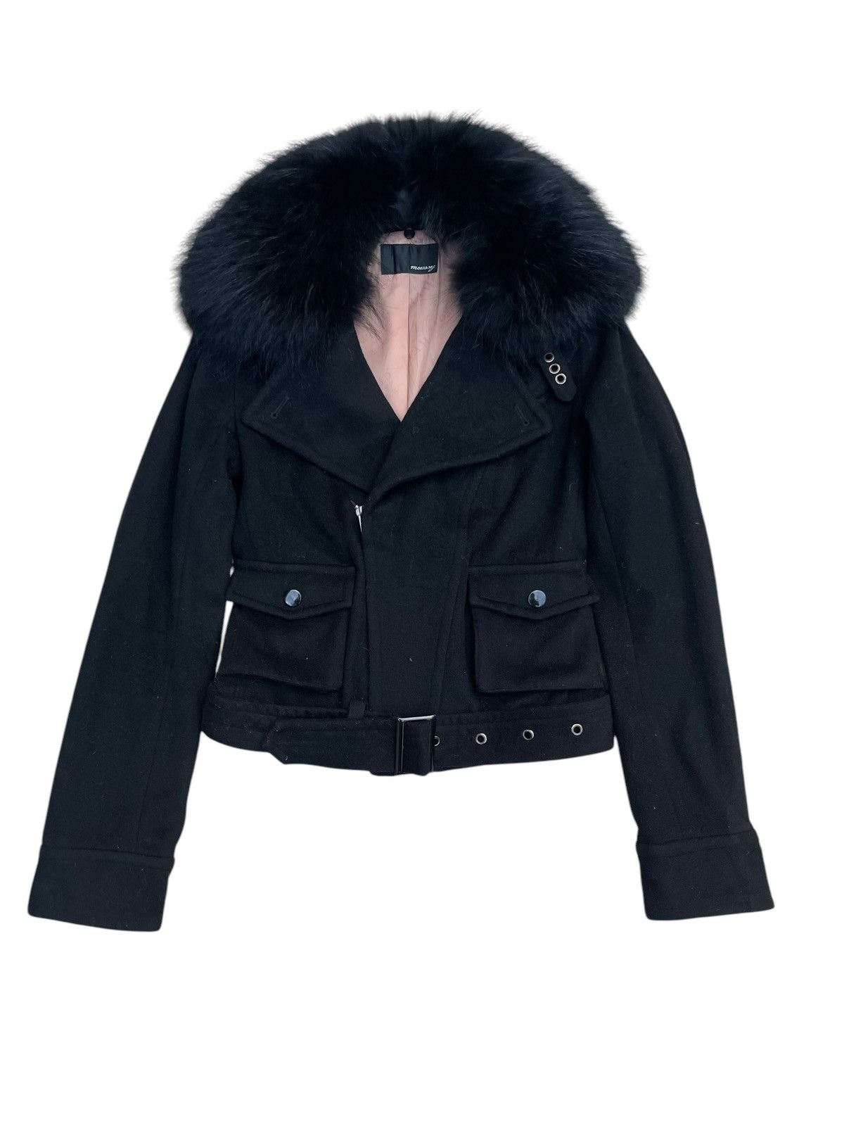 Japanese Brand × MOUSSY Moussy Black Fur Jacket - Cozy & Trendy Outerwear Size S / US 4 / IT 40 - 1 Thumbnail