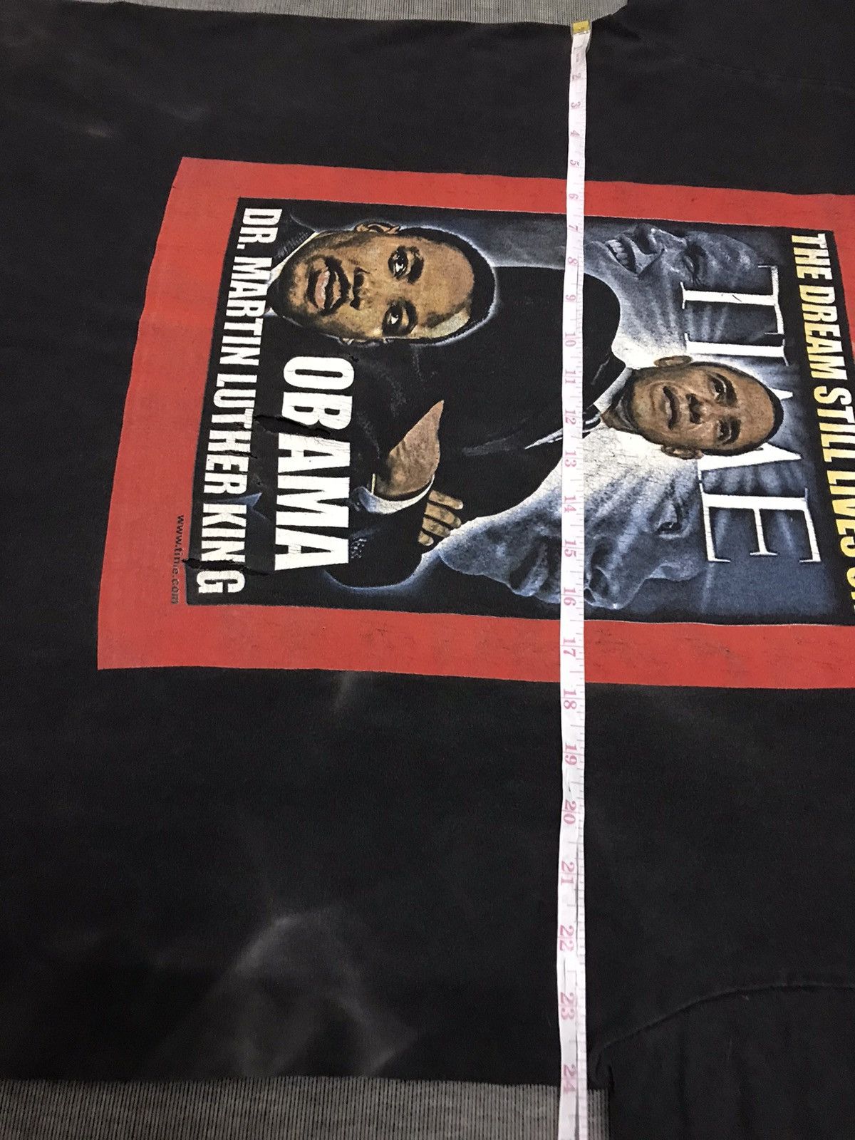 Vintage Vintage Distres Sunfaded tees Obama/ Dr.Martin Luther King Size US XL / EU 56 / 4 - 14 Thumbnail