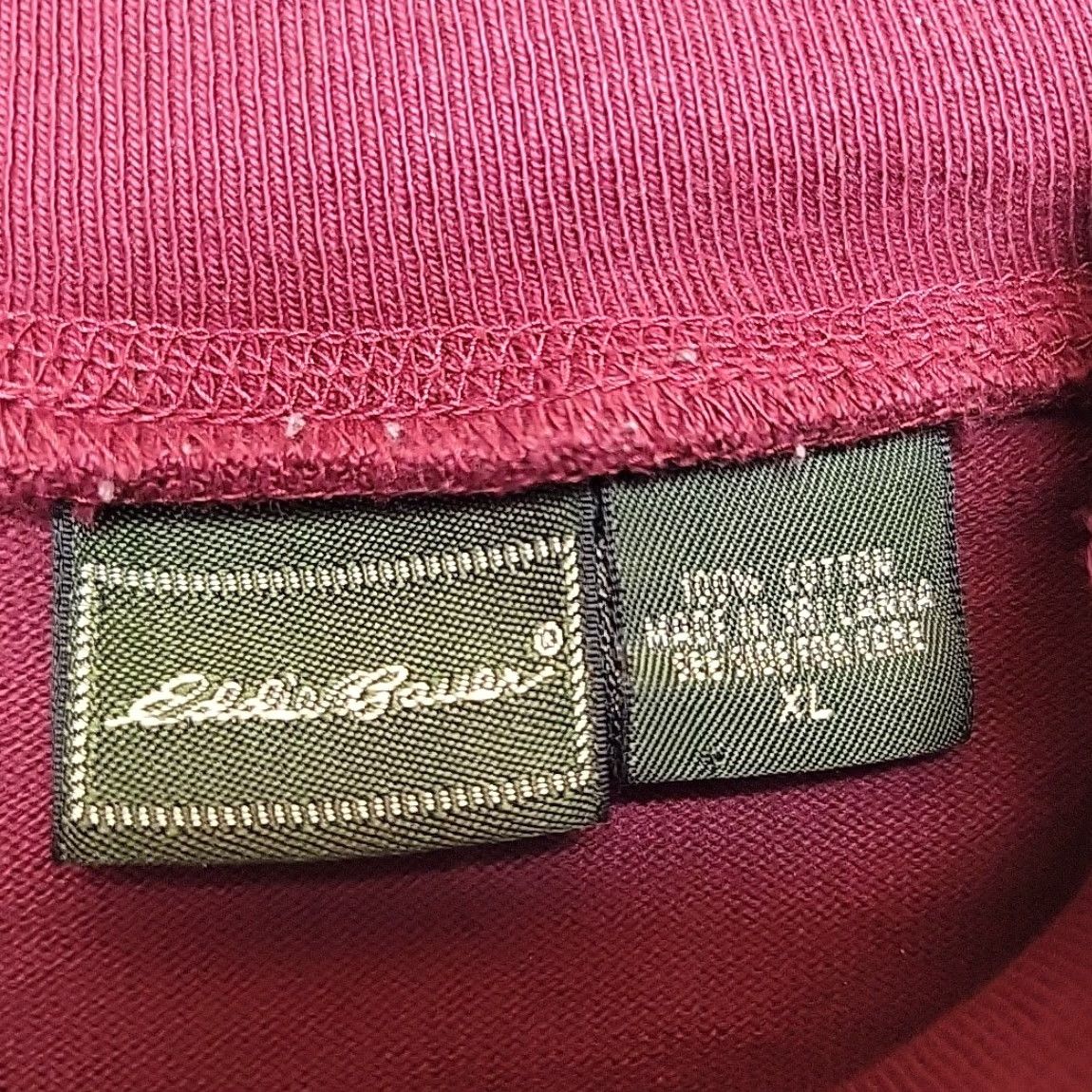 Eddie Bauer VINTAGE Eddie Bauer Mens XL Red Long Sleeve Mock Neck Cotton Knit Pullover Sweater Casual 100 % Cotton Logo Size US XL / EU 56 / 4 - 2 Thumbnail