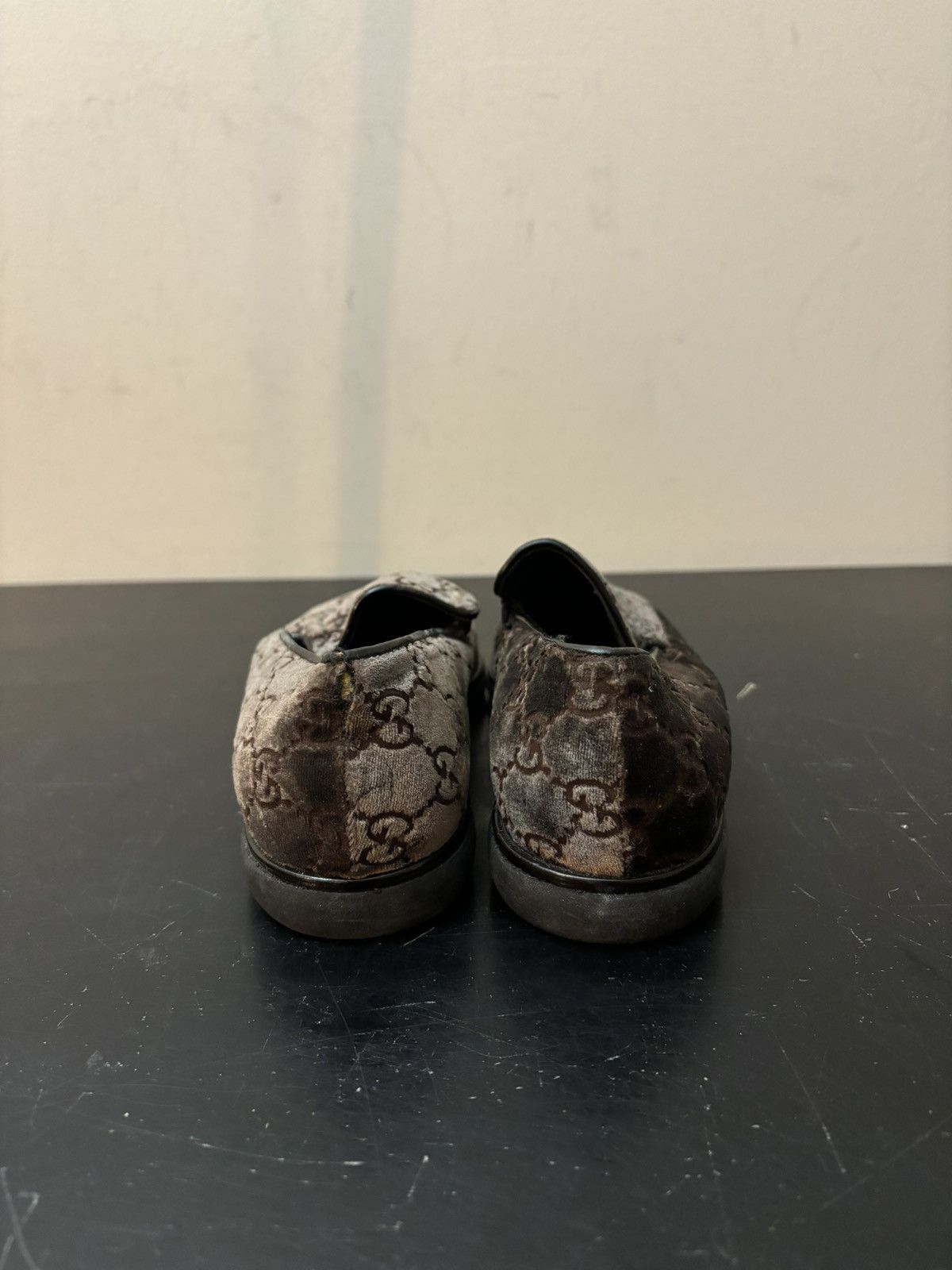 Gucci Gucci GG Monogram Velvet Slip On Loafers Brown Size US 5 / EU 37 - 5 Thumbnail