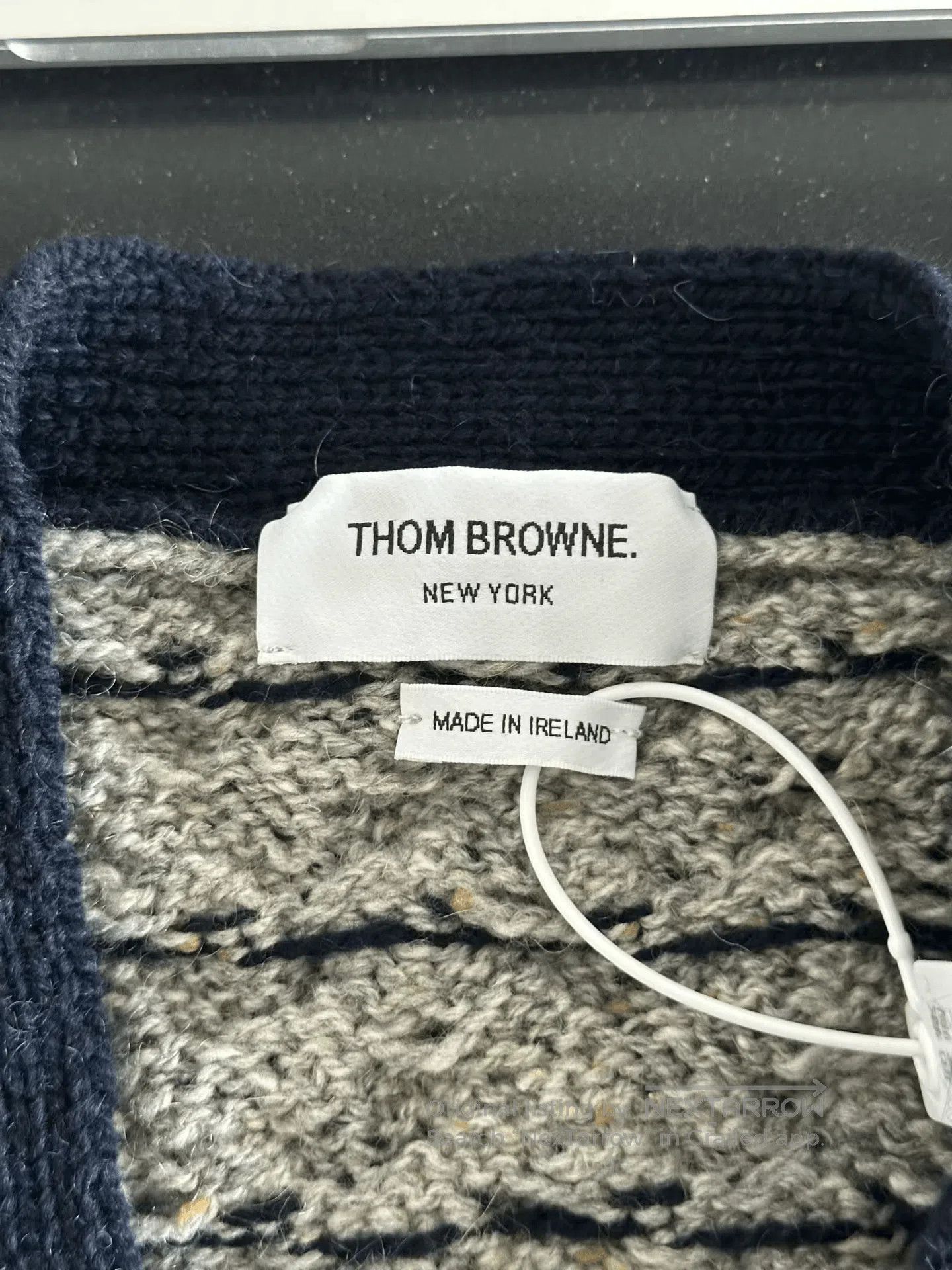 Thom Browne Thom Browne Gray Cable-Knit Cardigan. Size US XL / EU 56 / 4 - 4 Thumbnail