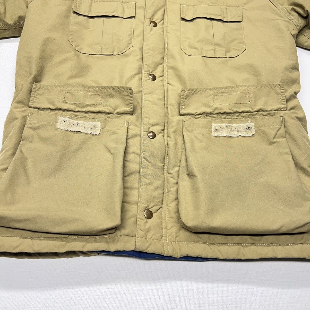 Vintage × Woolrich Woolen Mills Woolrich Jacket Beige Puffer Coat Cargo Full Zip Parka 90s Size US M / EU 48-50 / 2 - 6 Thumbnail