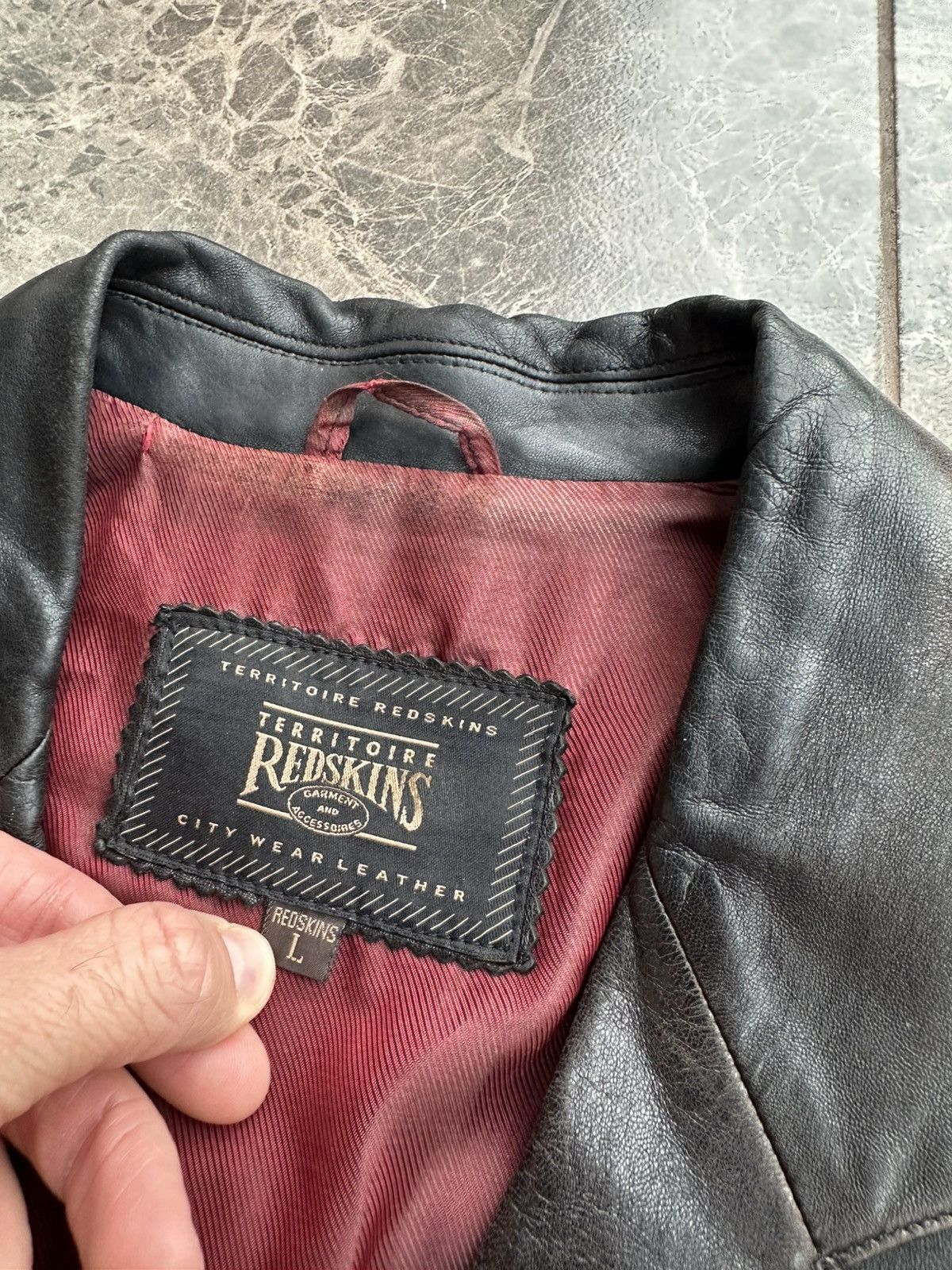 Genuine Leather Vintage Redskins Leather Men’s Coat Jacket 90s Sz L Size US L / EU 52-54 / 3 - 7 Thumbnail