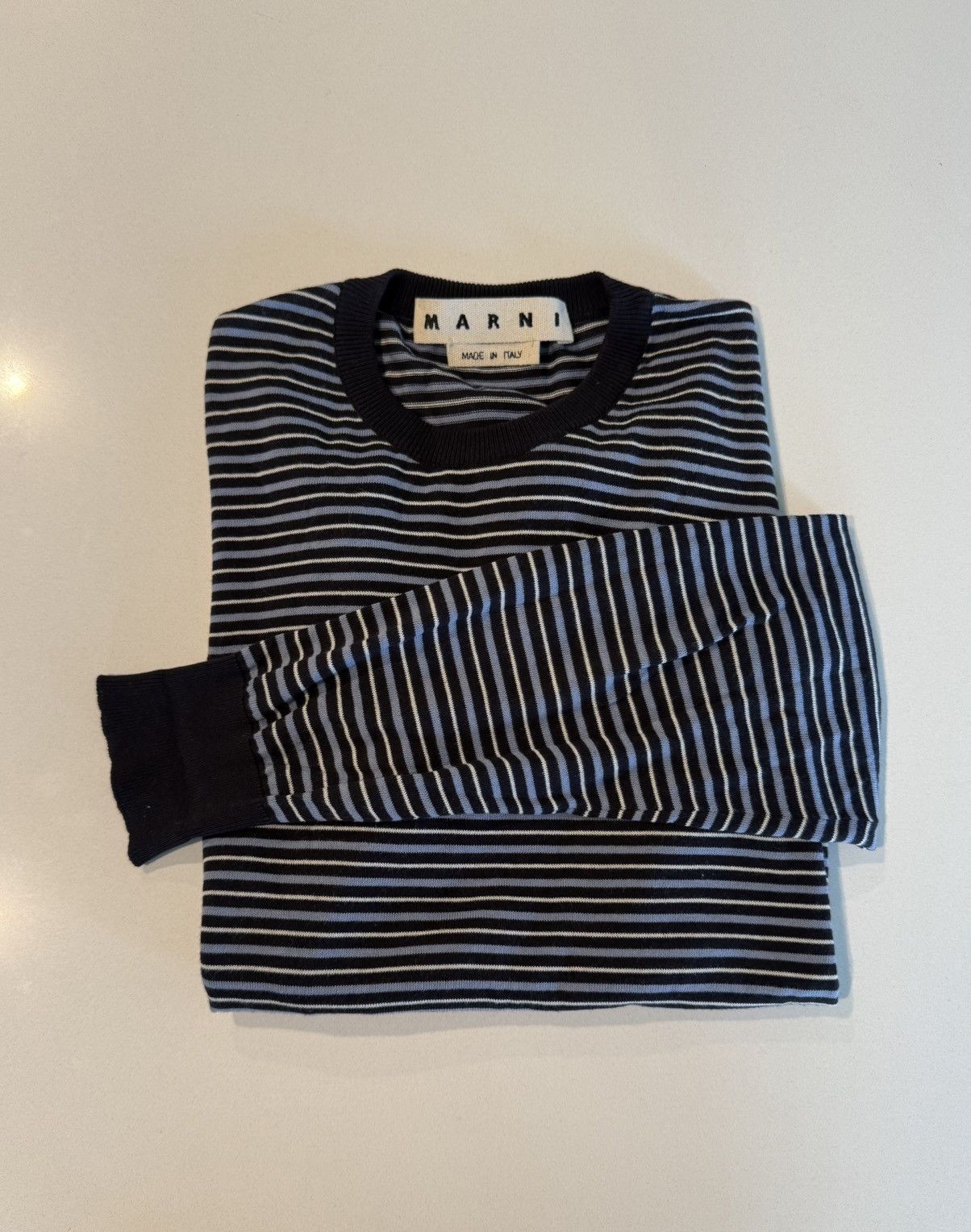 Marni Marni Striped Crew Neck Sweater Size US S / EU 44-46 / 1 - 1 Thumbnail
