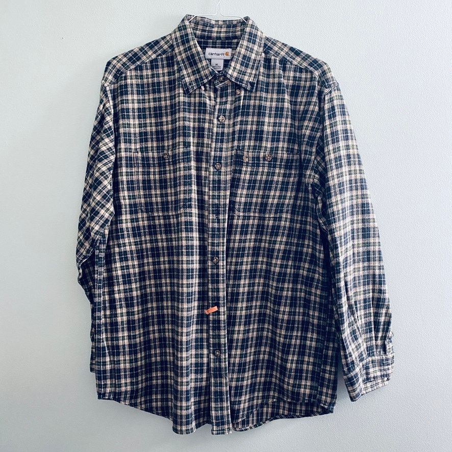 Carhartt Carhartt green plaid flannel button down Size US XL / EU 56 / 4 - 2 Thumbnail