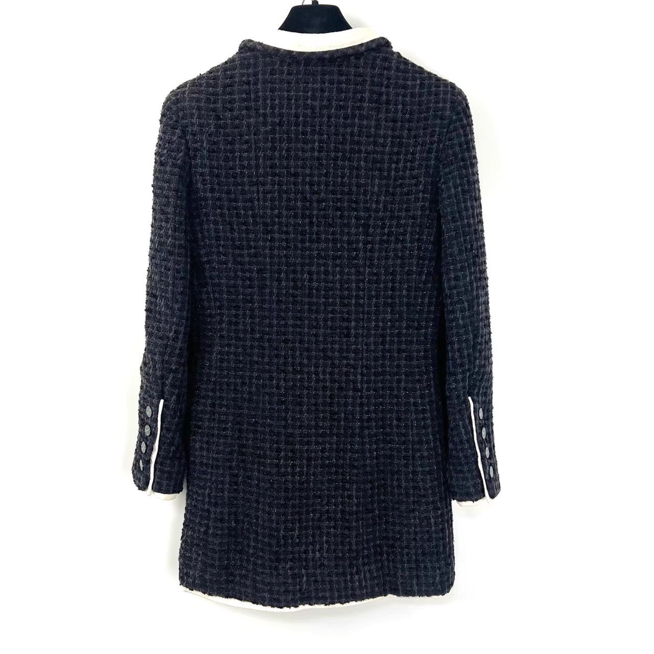 Chanel Chanel Black & White Shimmery Tweed Jacket K12 Size XXS / US 00 / IT 34 - 2 Thumbnail