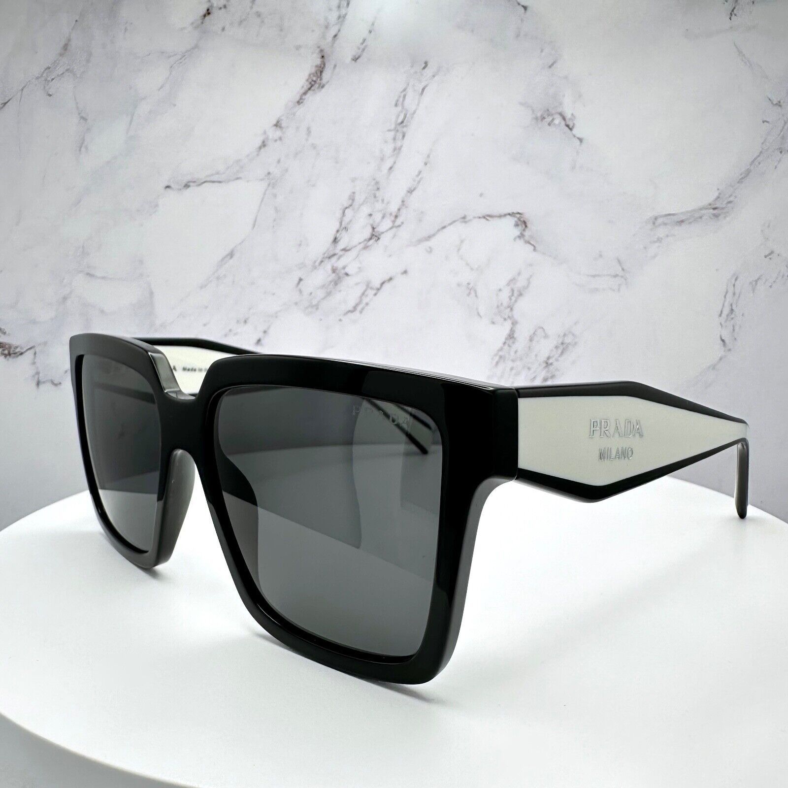 Prada New Prada Sunglasses Black White Symbole Logo Authentic Size ONE SIZE - 14 Thumbnail