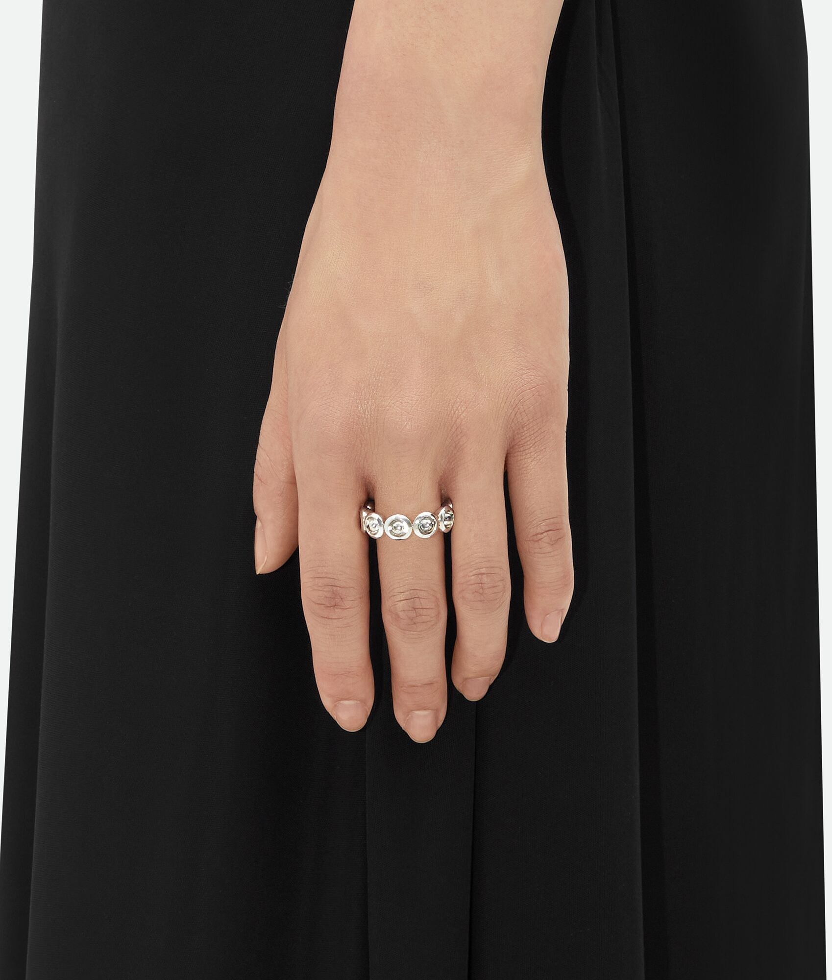 Bottega Veneta o1bcso1str0725 Size: 17 / Concave Ring in Silver Size ONE SIZE - 2 Thumbnail
