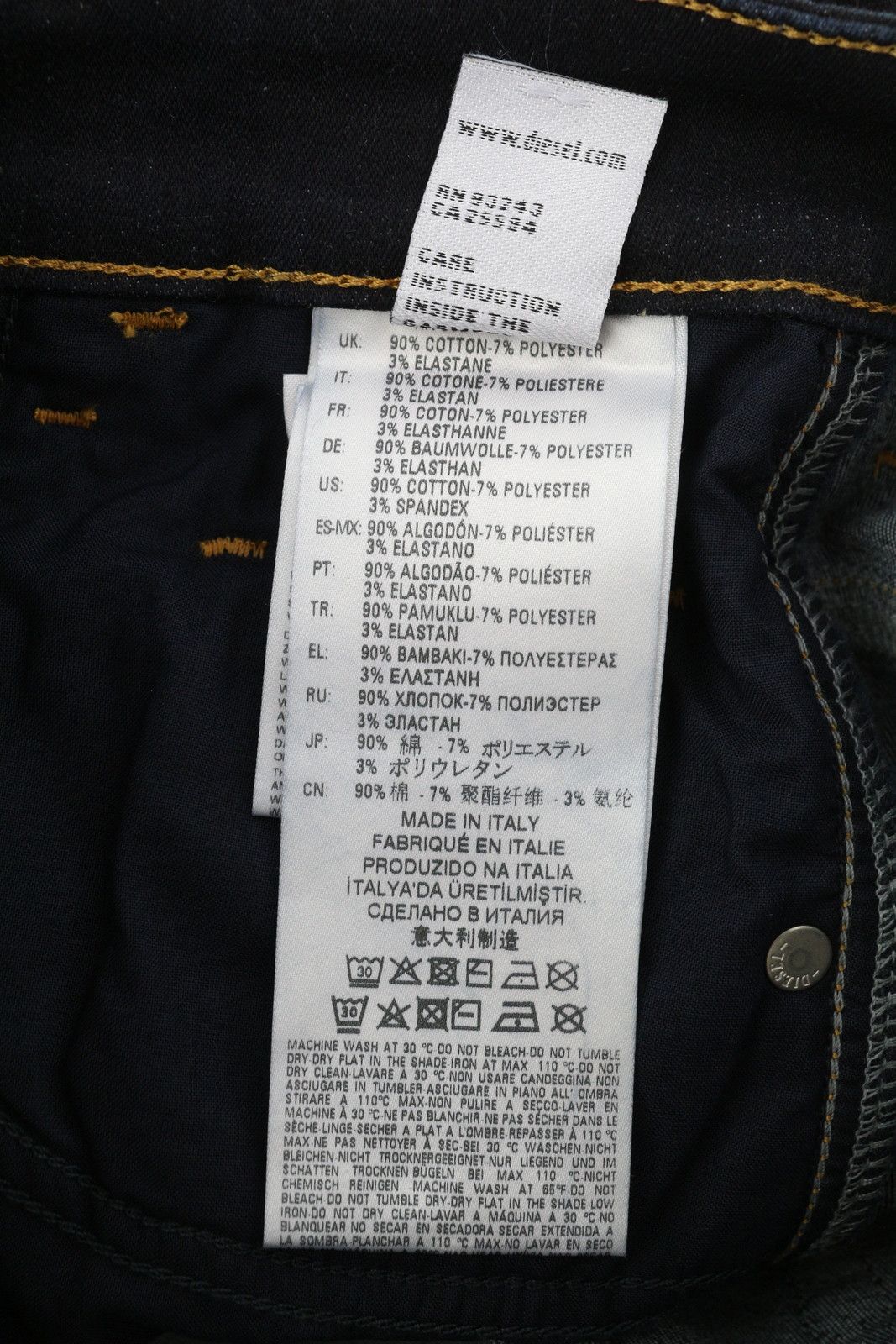Diesel SLANDY-HIGH 009CW W26/L32 Skinny High Waist Jeans 40674 Size 26" / US 2 / IT 38 - 9 Thumbnail