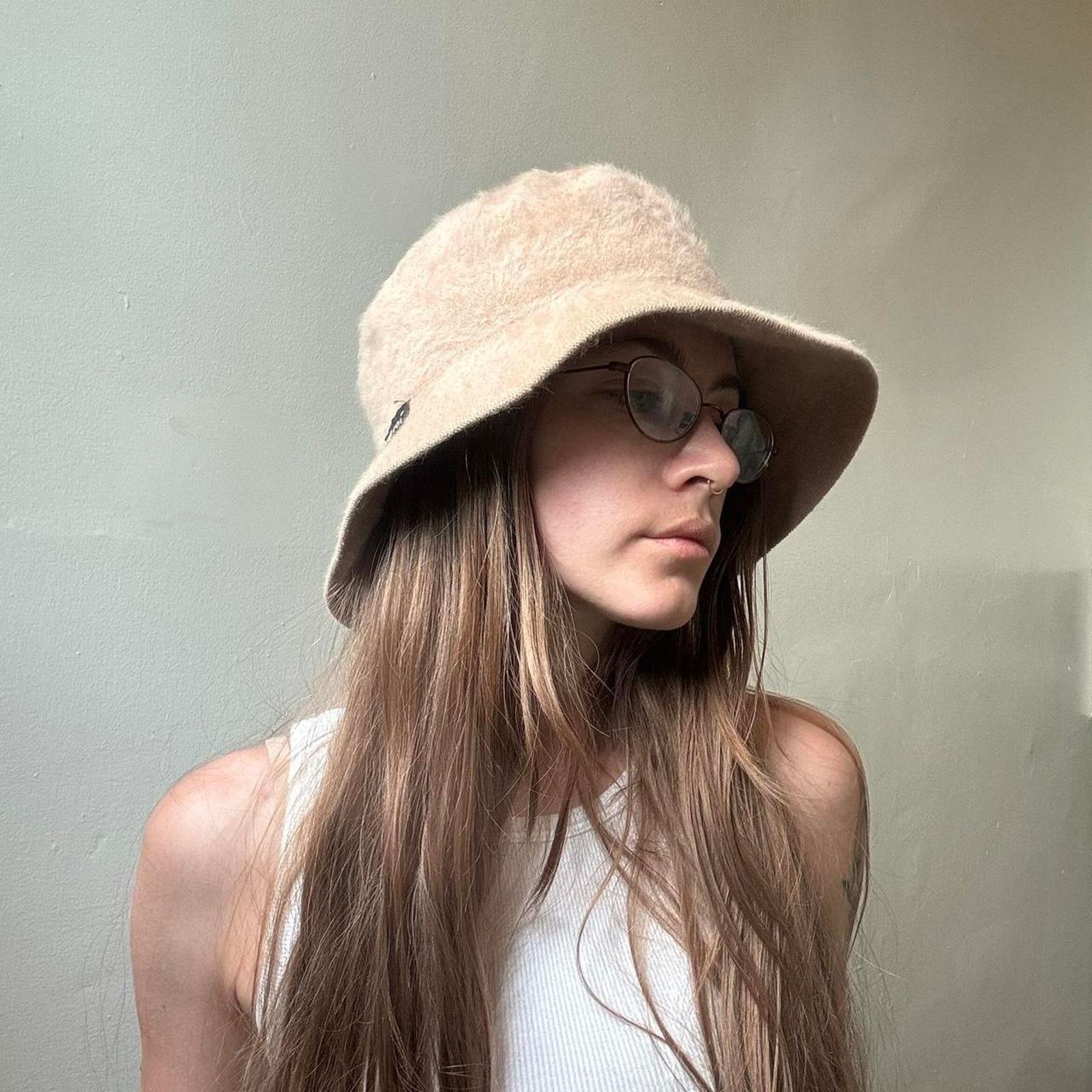 Kangol Vintage Camel Fuzzy Kangol Bucket Hat Y2K 90s Streetwear Size ONE SIZE - 2 Thumbnail