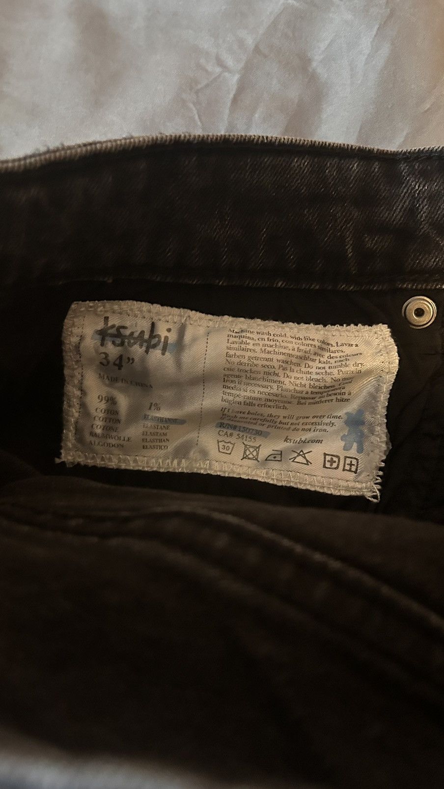 Designer × Ksubi SIZE 34 KSUBI JEANS VAN WRINKLE Size US 34 / EU 50 - 5 Thumbnail