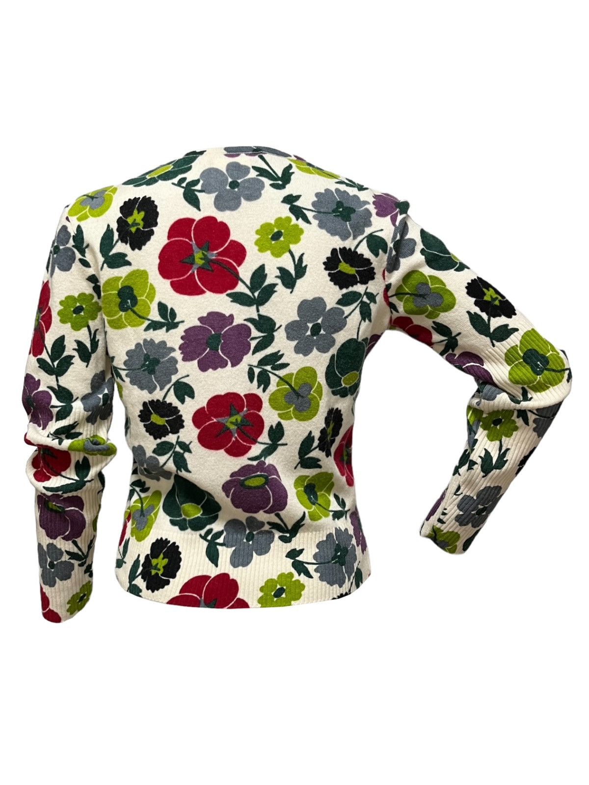 Dior CHRISTIAN DIOR Fall Winter 2001 Floral Print Knit Cardigan Size S / US 4 / IT 40 - 2 Thumbnail