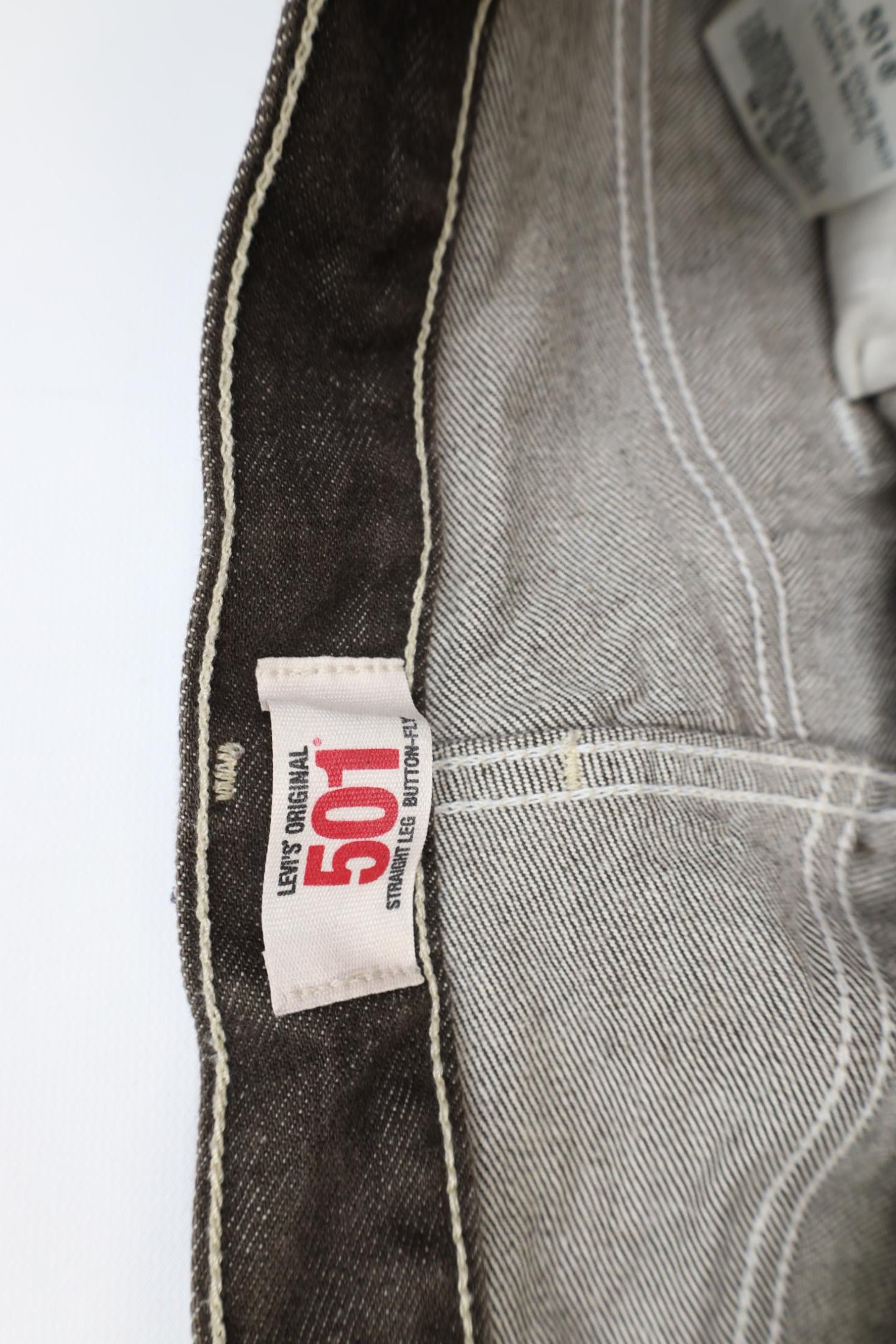 Levi's Vintage Y2K Levis 501xx Fly Regular Straight Leg Jeans Brown Size US 36 / EU 52 - 6 Thumbnail