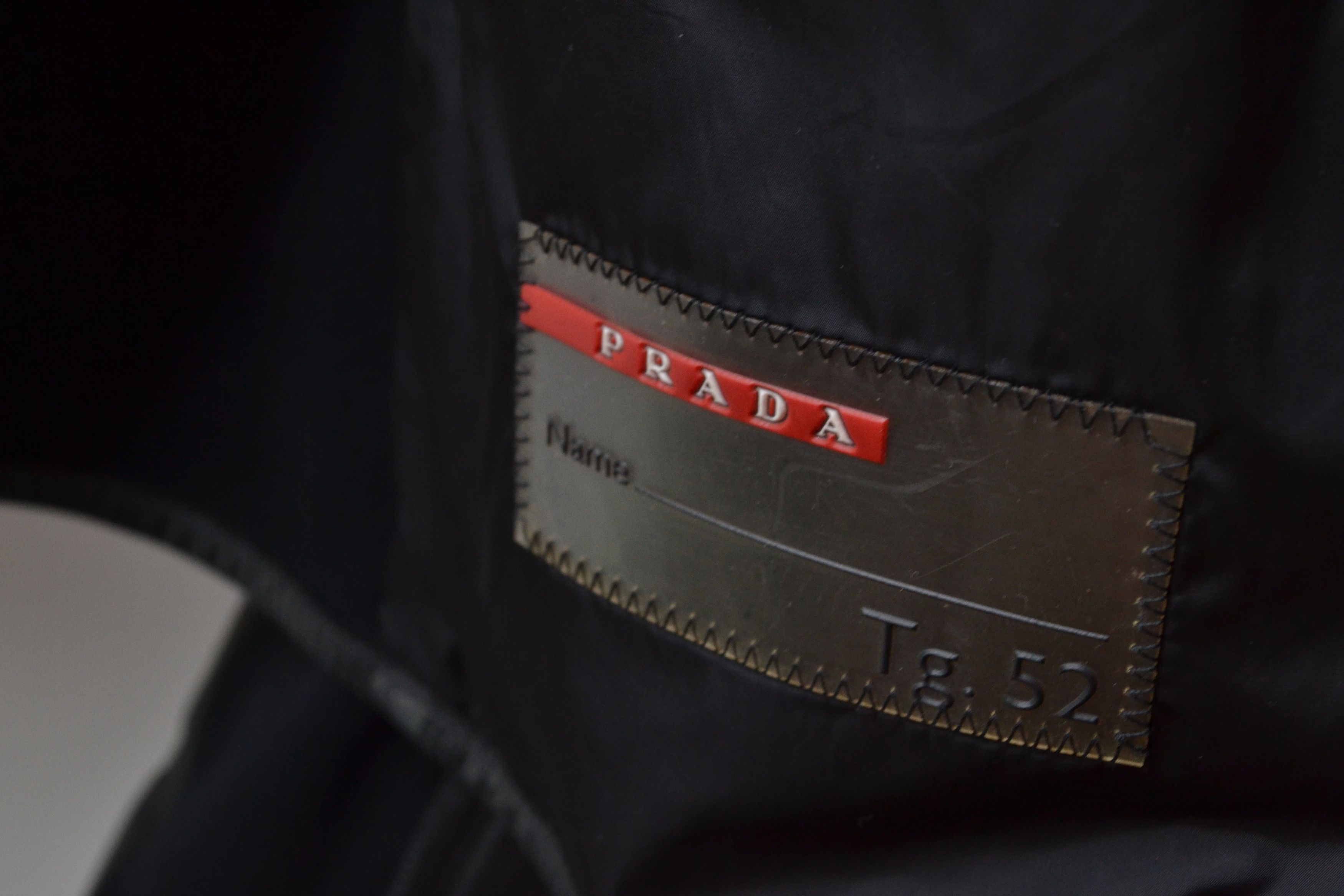 Prada 🔴 PRADA Leather Jacket Black Zip Bomber Pockets Nylon Size US M / EU 48-50 / 2 - 10 Thumbnail
