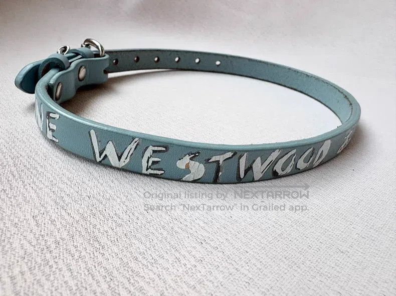 Vivienne Westwood Vivienne Westwood Blue graffiti Saturn Chocker collar Size ONE SIZE - 6 Thumbnail