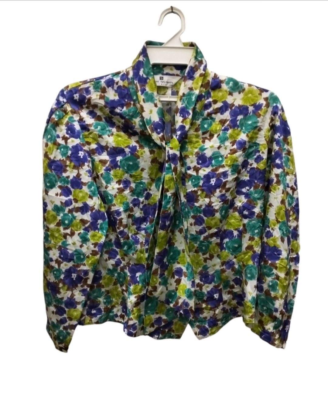 Designer × Pierre Balmain Vintage Pierre Balmain Silk Blouse Size M / US 6-8 / IT 42-44 - 1 Thumbnail