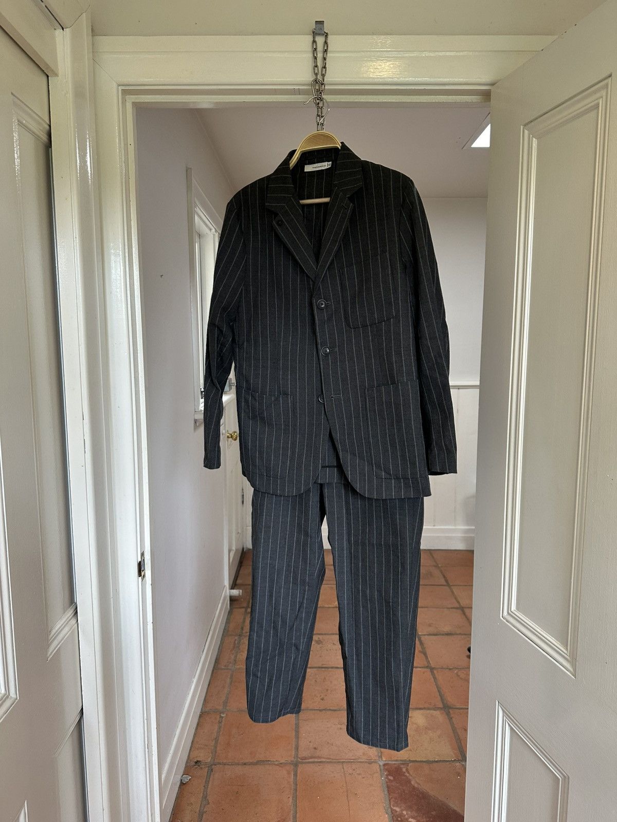 Nanamica Pinstripe technical wool suit Size 34R - 1 Thumbnail