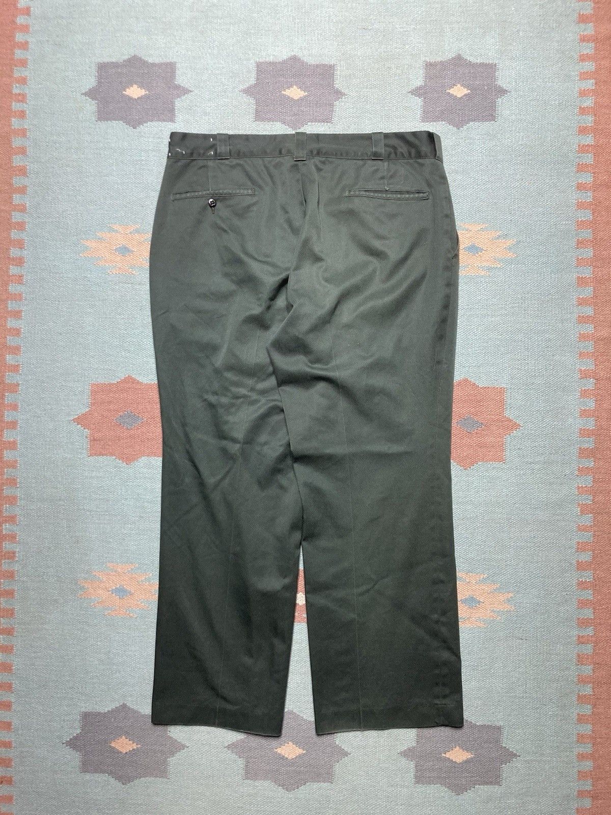 Big Mac × Vintage 70s Big Mac work pants chino twill dark green workwear 37x28 Size US 37 - 2 Thumbnail