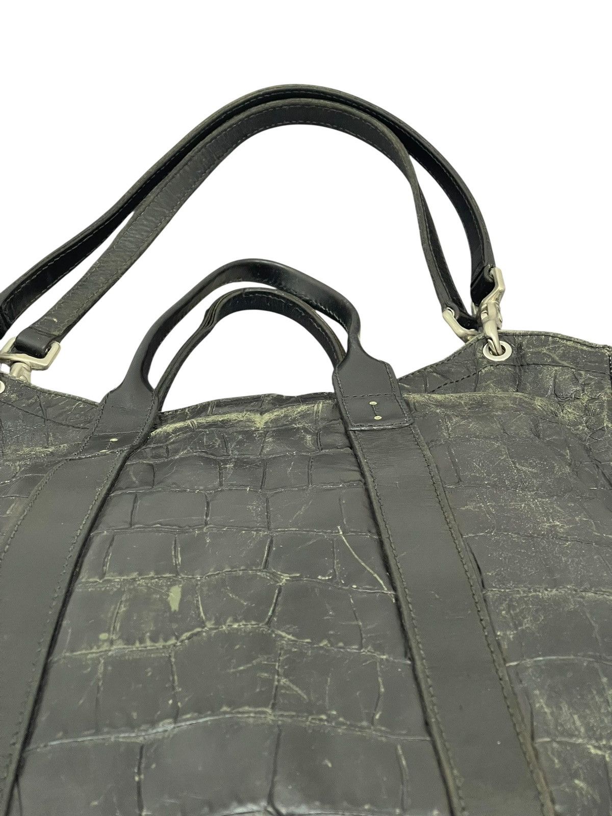 Genuine Leather Crocodile Embossed Daniel & Bob Leather Shoulder Bag 1🟩2 Size ONE SIZE - 19 Thumbnail