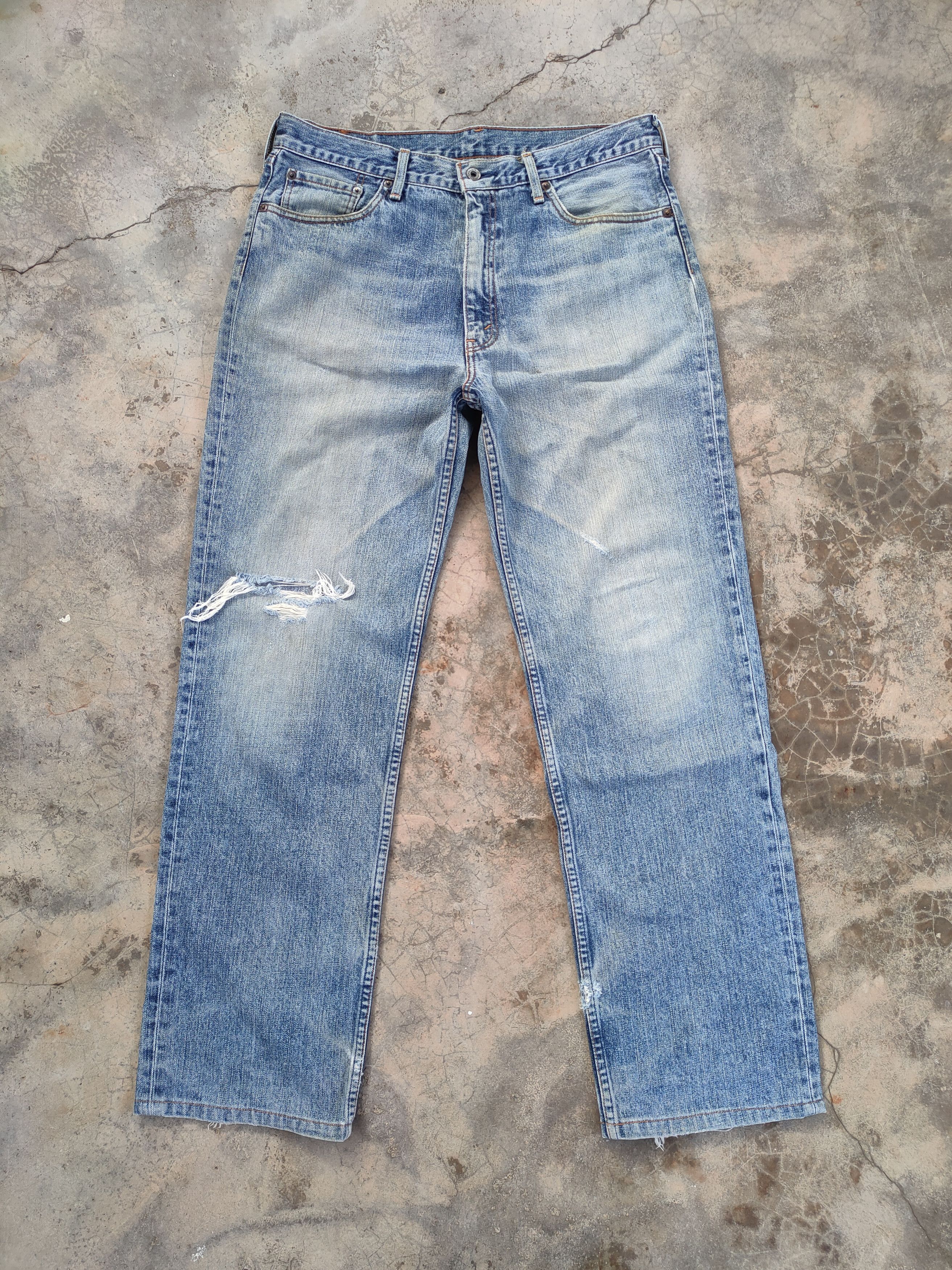 Levi's Vintage Clothing W36 VINTAGE LEVI'S 502 FADED DISTRESSED DENIM JEAN PANTS Size US 36 / EU 52 - 1 Thumbnail