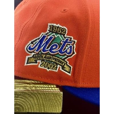 New Era New York Mets 59FIFTY Hat Club 40th Anniversary Patch Red Bl Size ONE SIZE - 2 Thumbnail