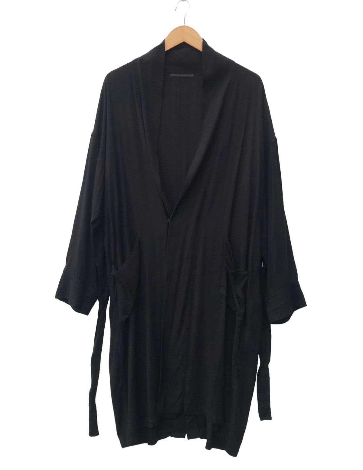 Japanese Brand Ap Studio Long Kimono Haori Rayon Linen Light Jacket Size L / US 10 / IT 46 - 1 Thumbnail
