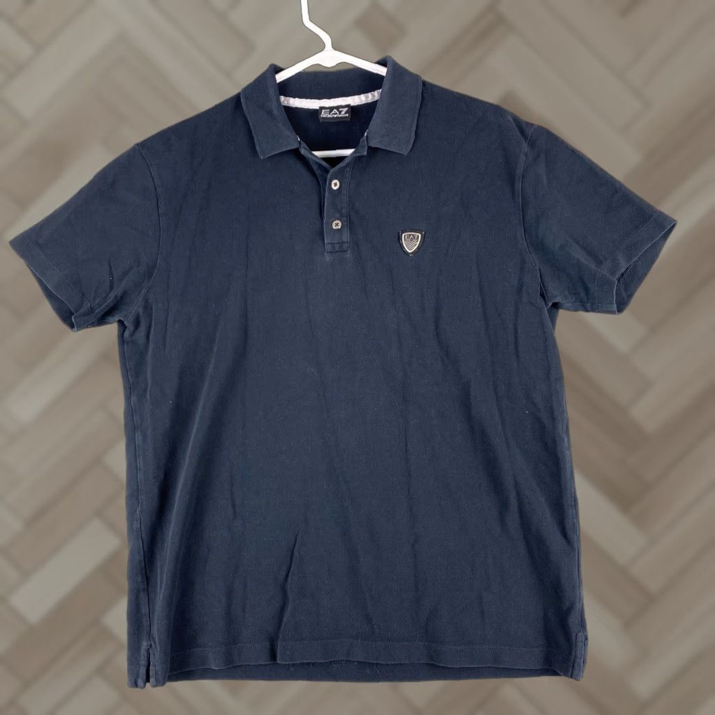 Vintage VINTAGE Armani Jeans Men’s Polo Shirt Short Sleeve Size XXL Black Solid 90s Mens Size US XXL / EU 58 / 5 - 1 Thumbnail