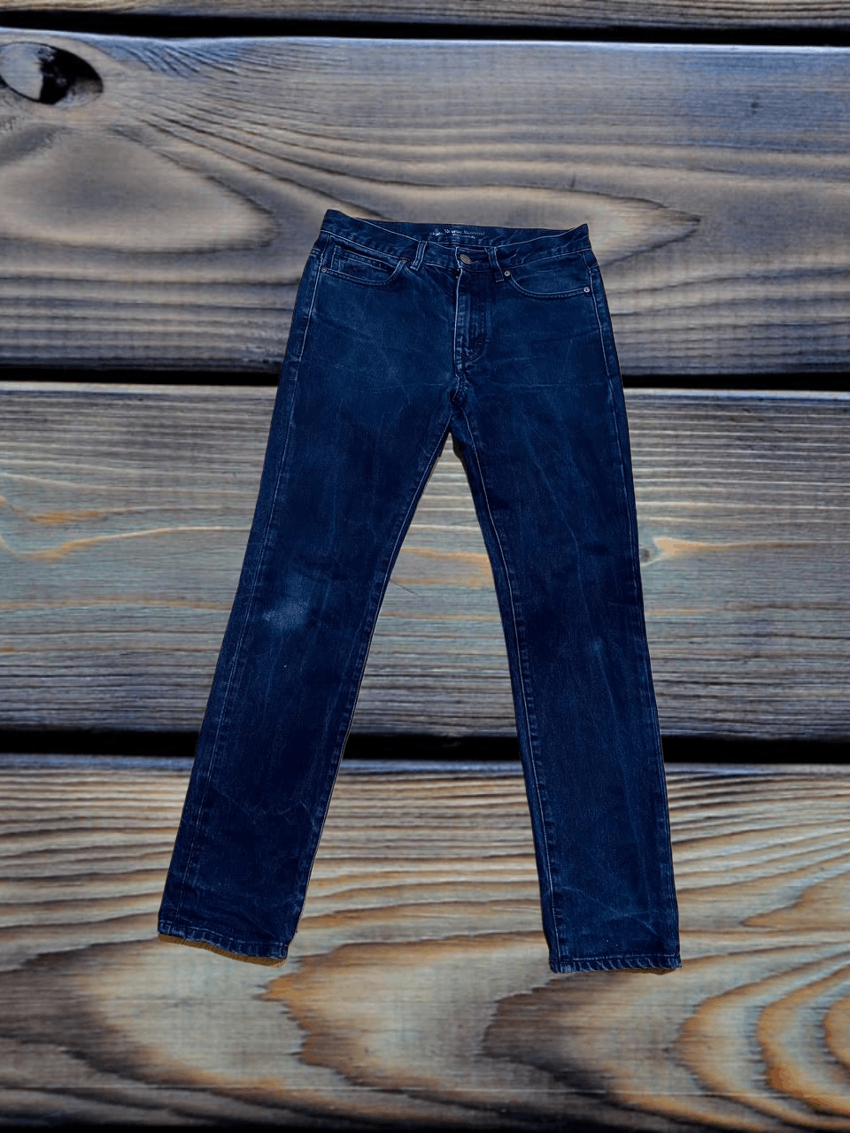 unusual print jeans blue Y2K Vivienne Westwood