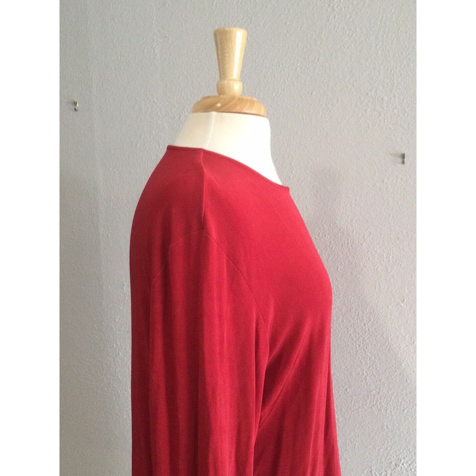 Chicos Chico's Travelers Long Sleeve Red Pullover Top Size 3/XL/16 Size XL / US 12-14 / IT 48-50 - 6 Thumbnail