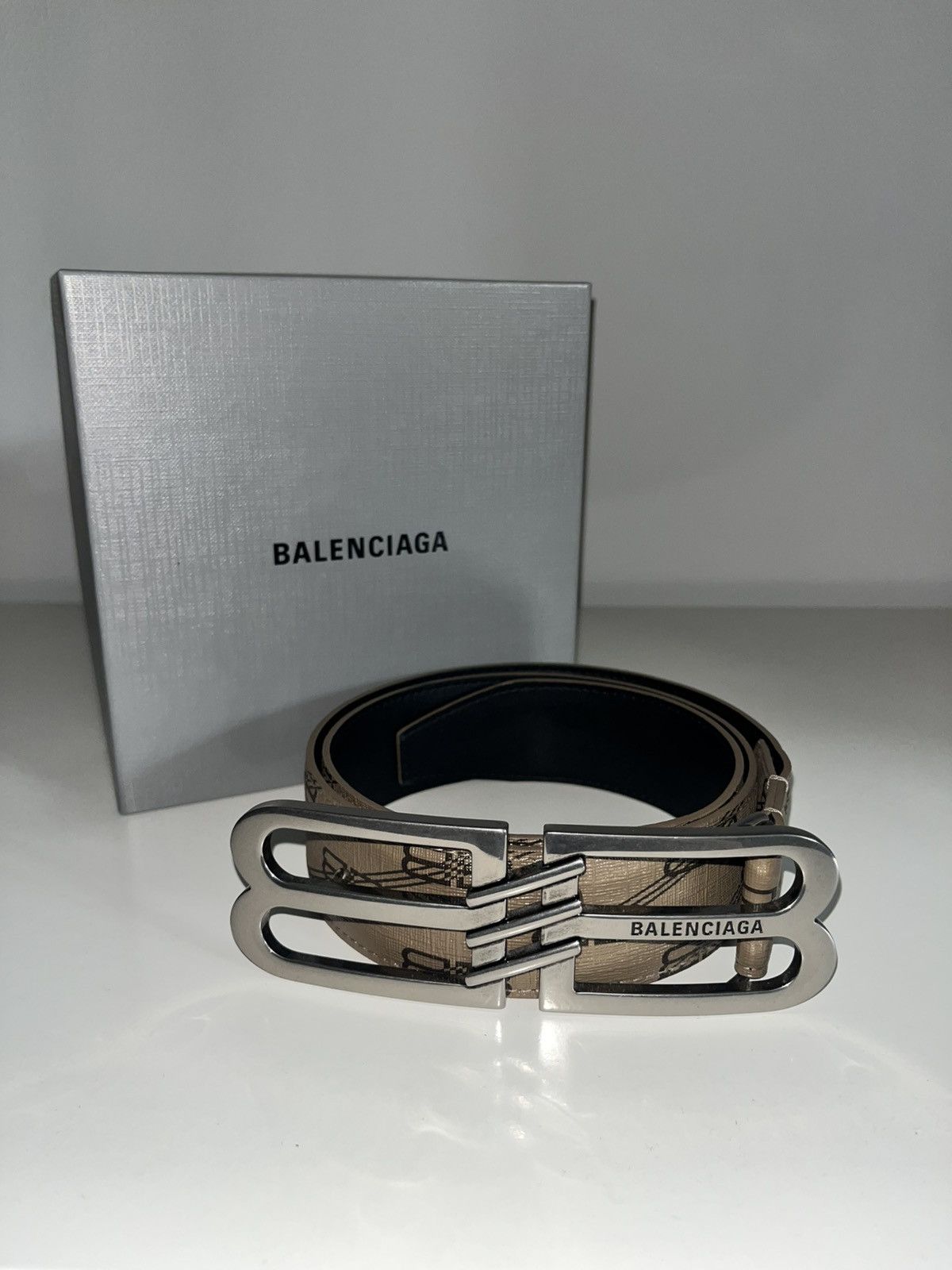 Balenciaga balenciaga monogram silver buckle belt Size 40 - 1 Thumbnail