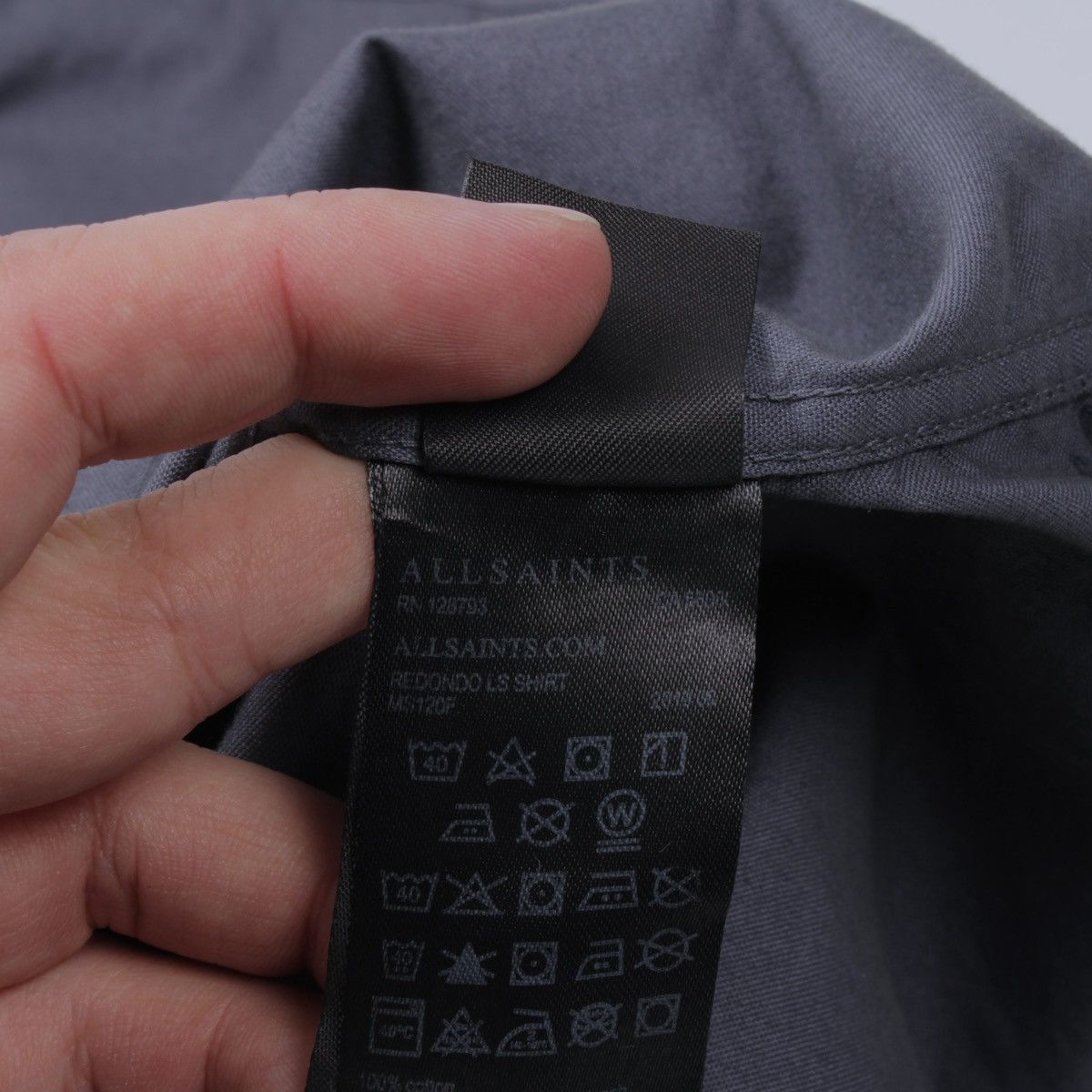 Allsaints ALLSAINTS Redondo Gray Long Sleeve Button Down Shirt Size US S / EU 44-46 / 1 - 18 Thumbnail