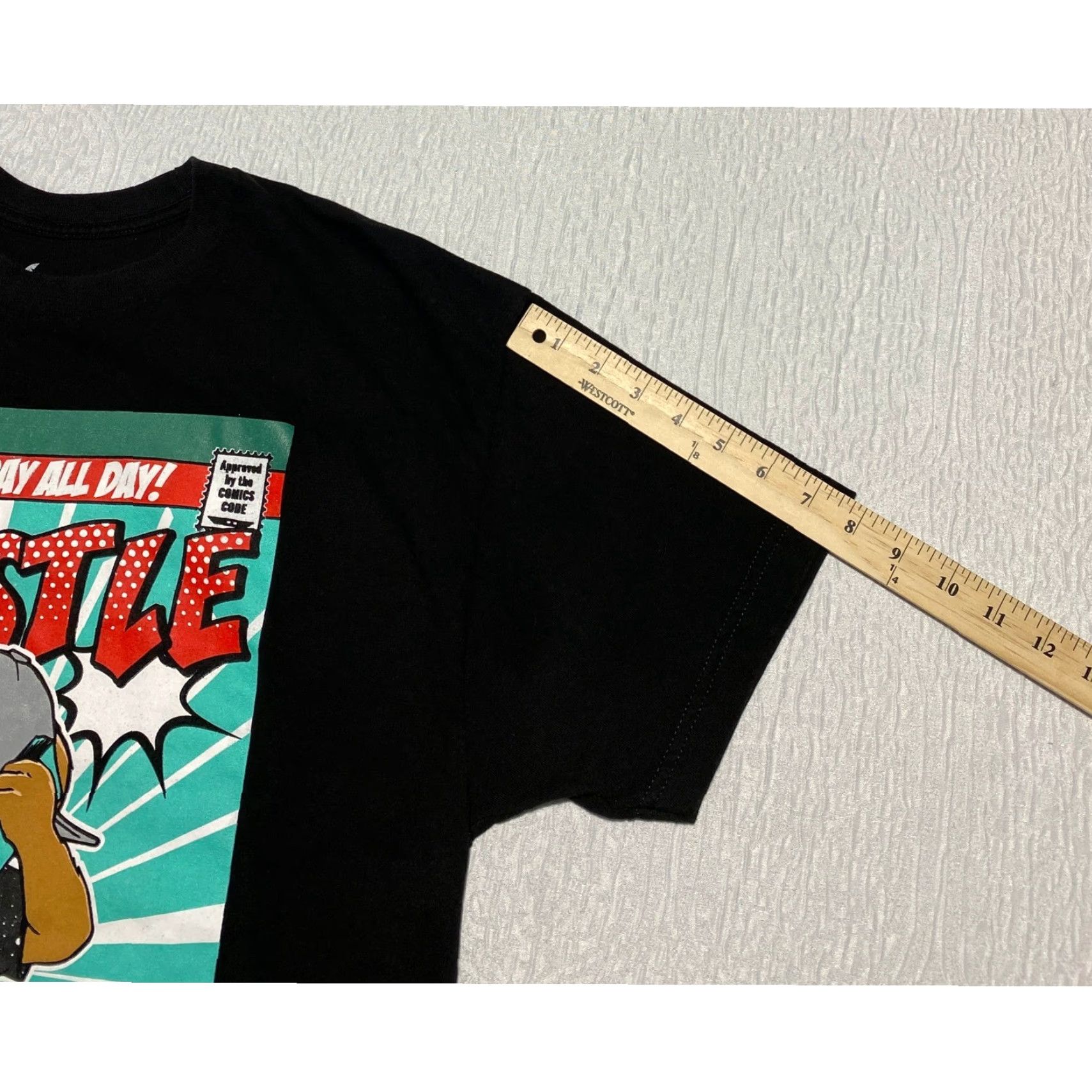 VIBE VIBES T-Shirt Graphic Print Bear Hustle 2XL Men Black Short Sleeve Crew Neck Vintage: No (Note: Vintage field is No; adjust if needed) Size US XXL / EU 58 / 5 - 6 Thumbnail