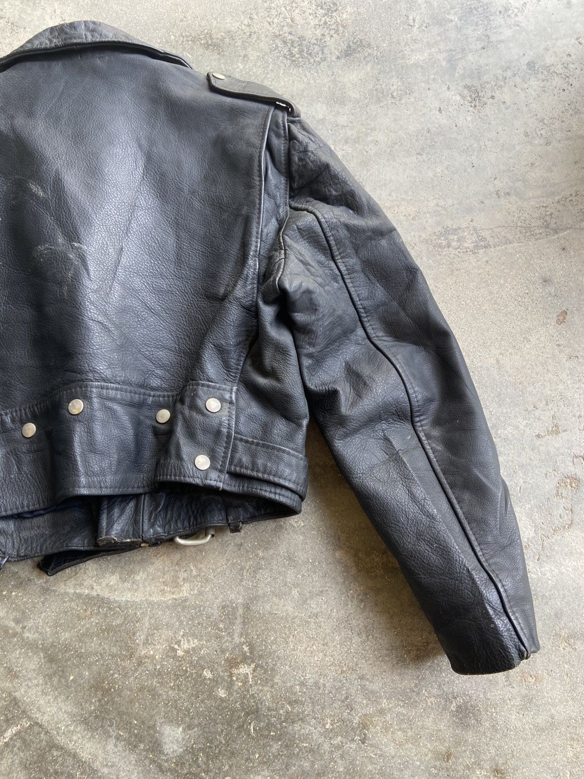 Vintage MARLON BRANDO VTG DOUBLE COLAR GENUINE LEARHER JACKET Size US M / EU 48-50 / 2 - 14 Thumbnail