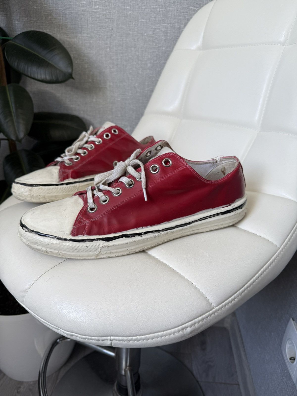 Marni MARNI Gooey Red Converse Low Top Destroyed Sneakers Size 43 Size US 10 / EU 43 - 2 Thumbnail