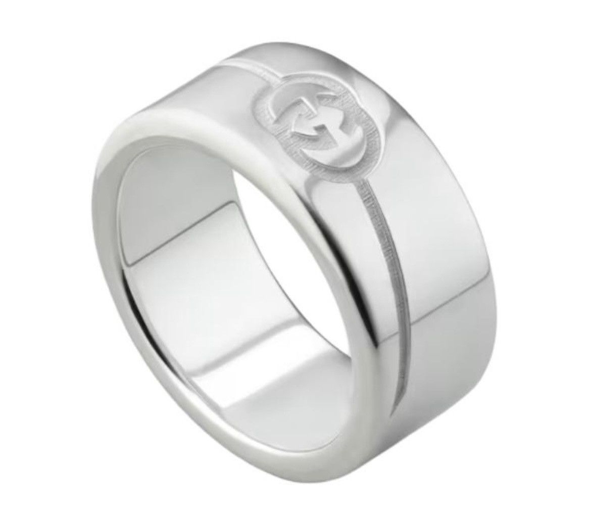 Gucci Gucci Interlocking G Silver 925 Gucci Tag Ring 774053 Size ONE SIZE - 1 Thumbnail