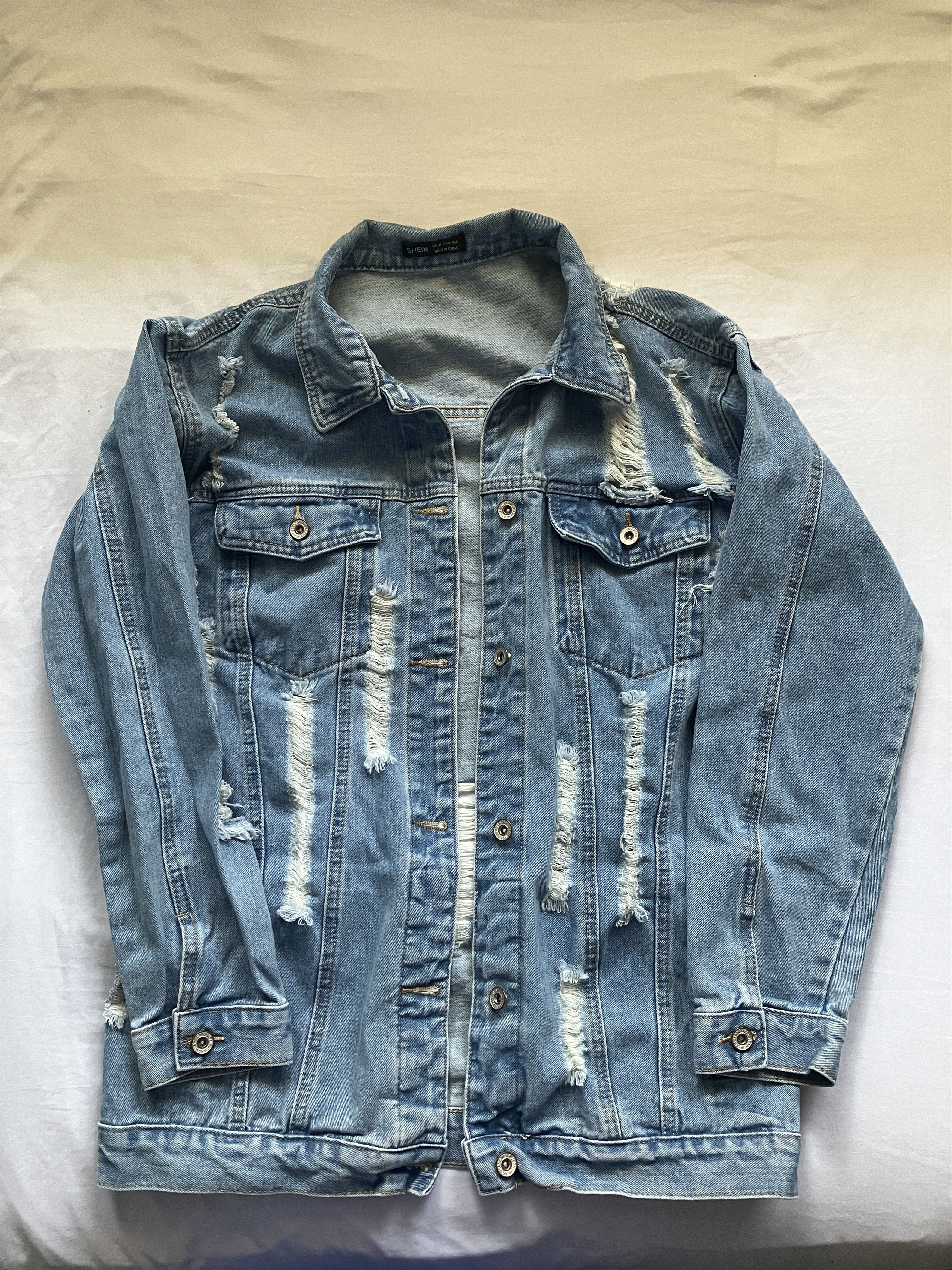 Shein × Vintage Blue Jean Jacket Size M / US 6-8 / IT 42-44 - 1 Thumbnail