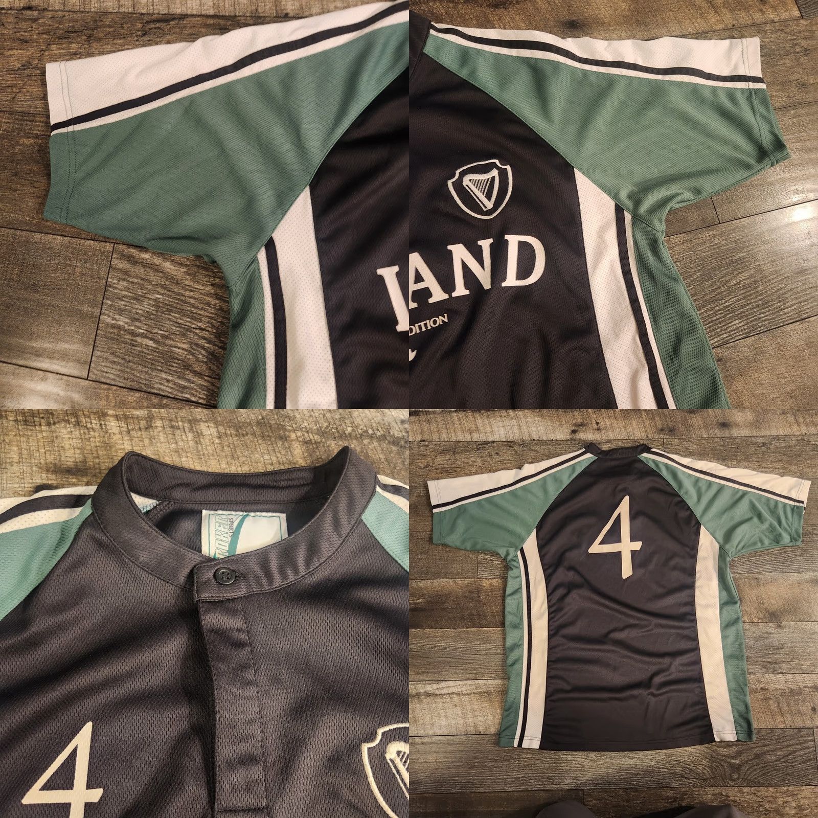 Vintage Croker Ireland Rugby Jersey Shirt Mens XL Green Black Irish Jersey Size US XL / EU 56 / 4 - 8 Thumbnail