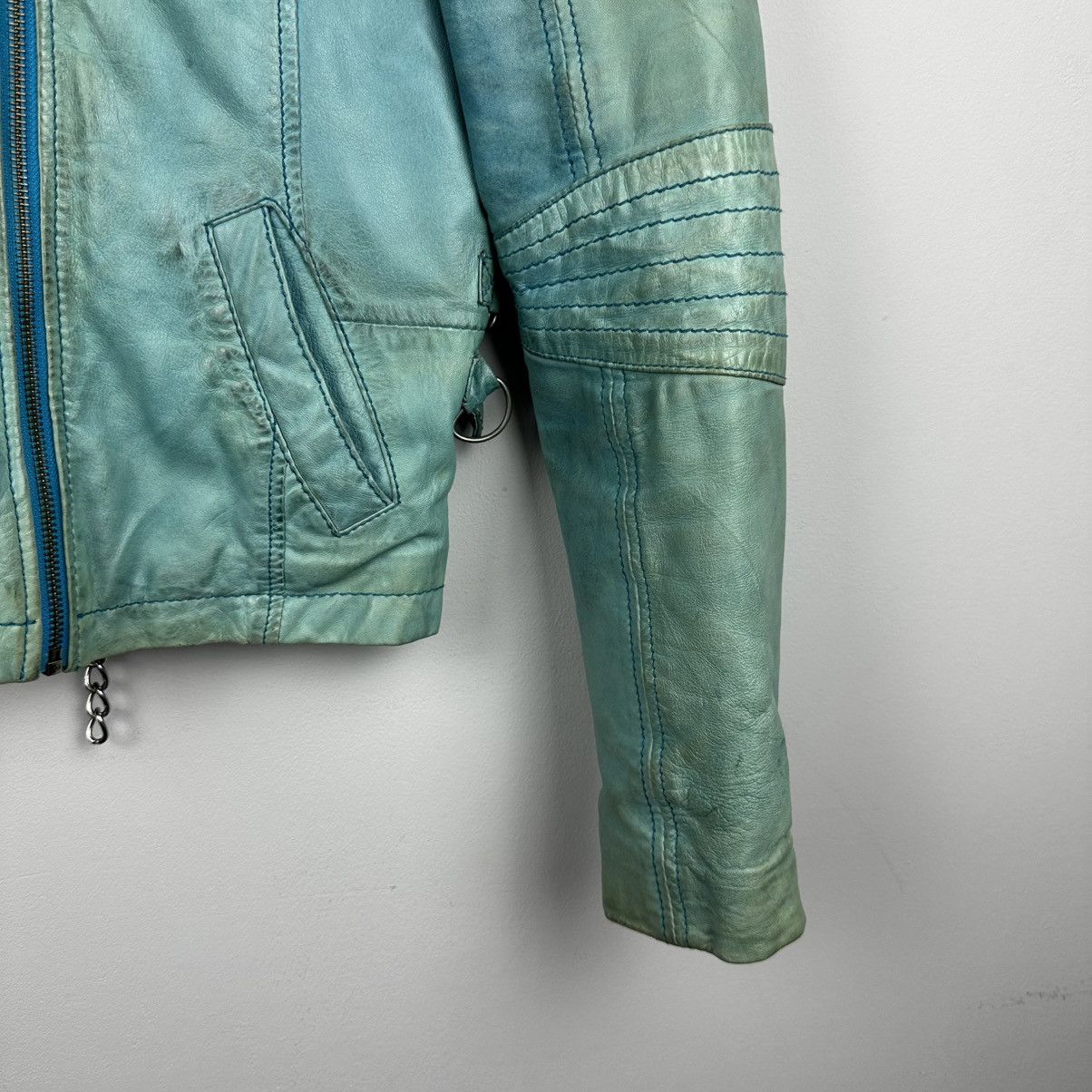 Vintage Vintage Rare Freaky Nation Crazy Faded Leather Jacket Size M / US 6-8 / IT 42-44 - 7 Thumbnail