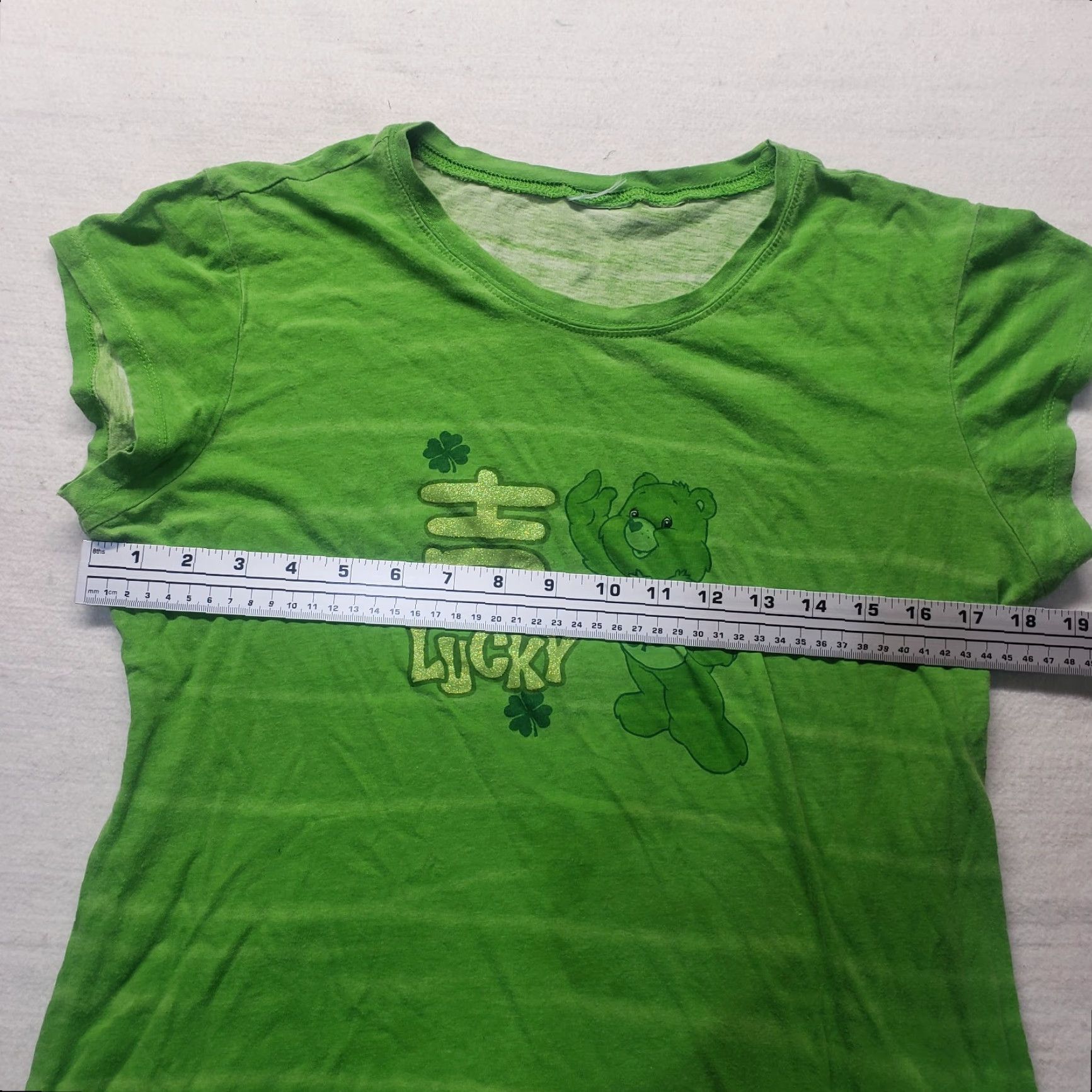 Vintage Care Bears Shirt Women L Green Short Sleeve Tee Adult Woman’s L Large Size L / US 10 / IT 46 - 3 Thumbnail